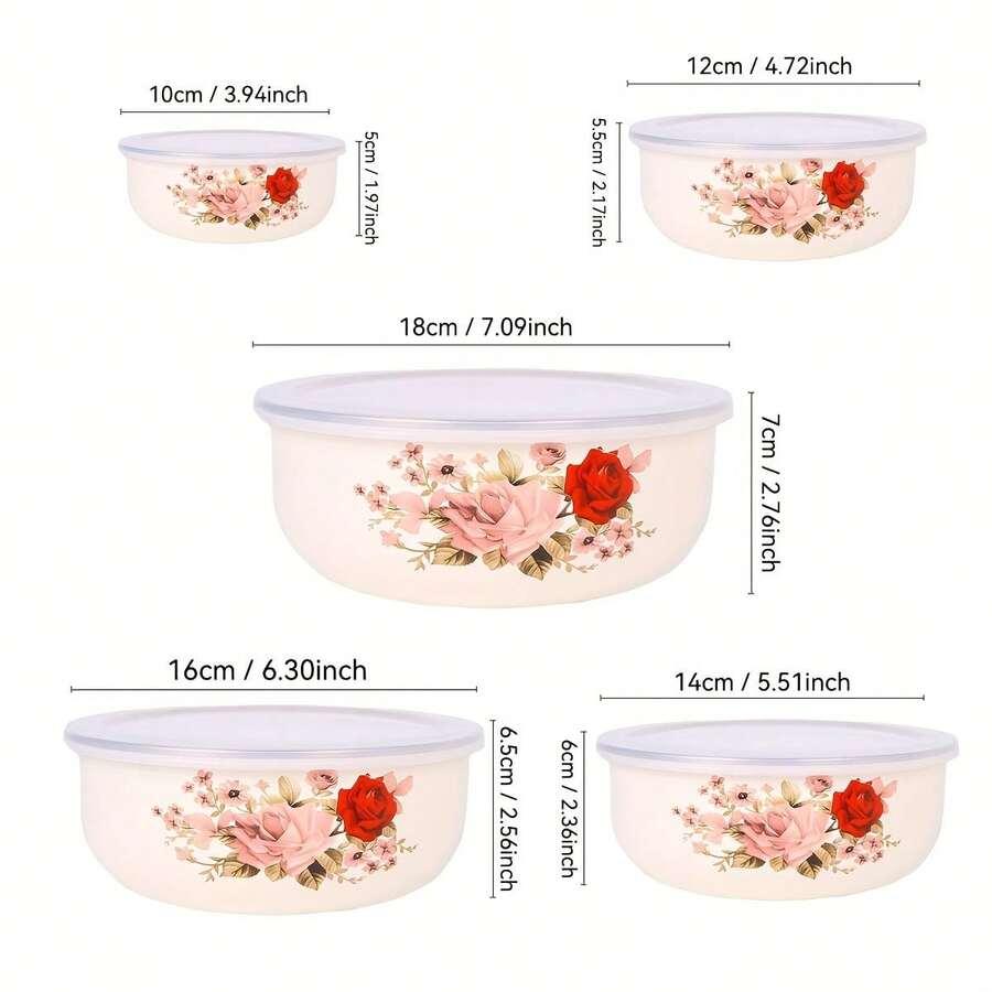 POJEMNIK NA ŻYWNOŚĆ Z PRZYKRYWKĄ 5-pack