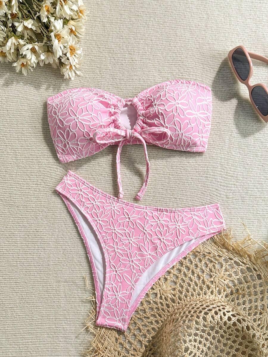 różowa góra od bikini 