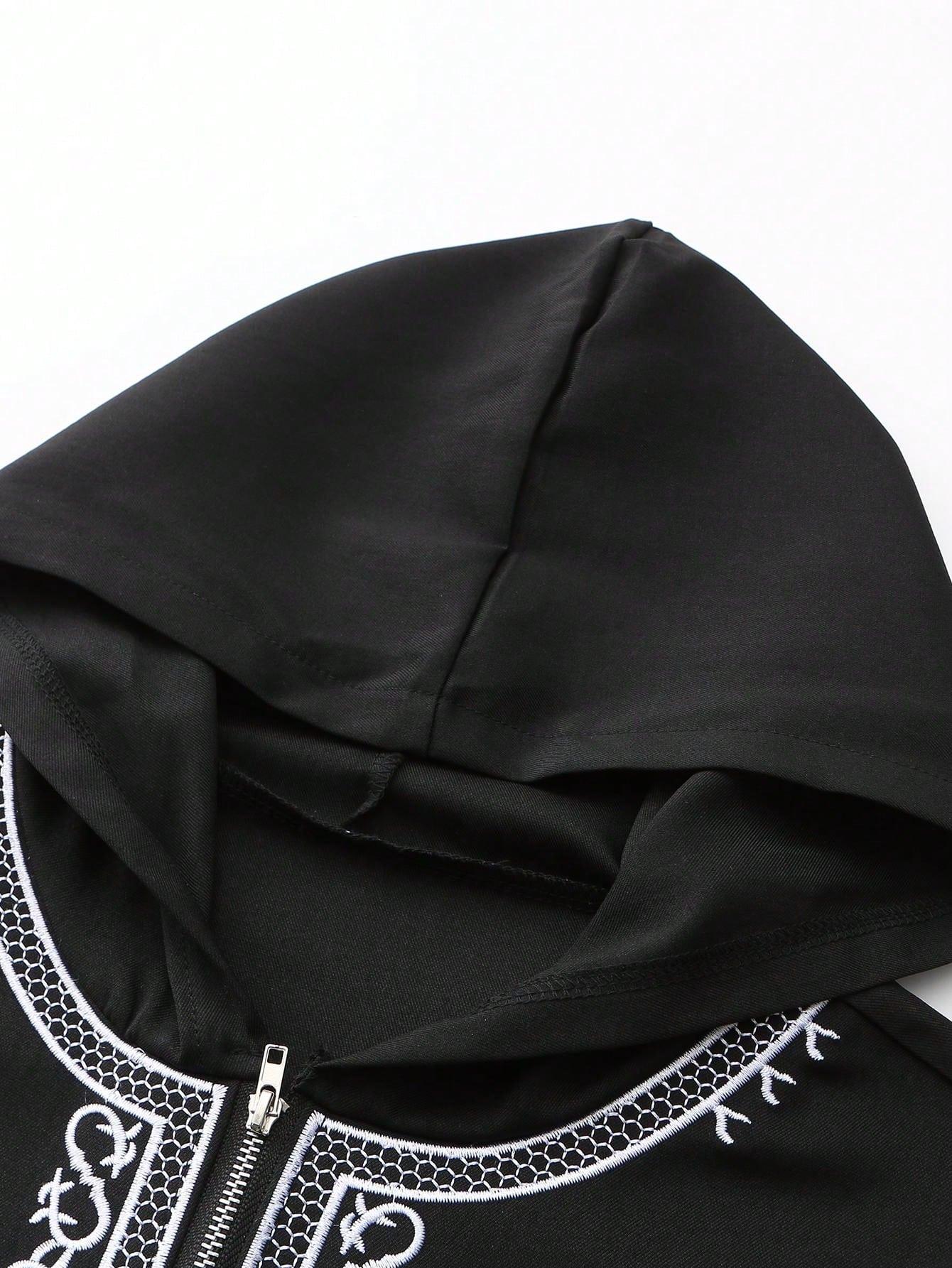 czarna szata abaya haft