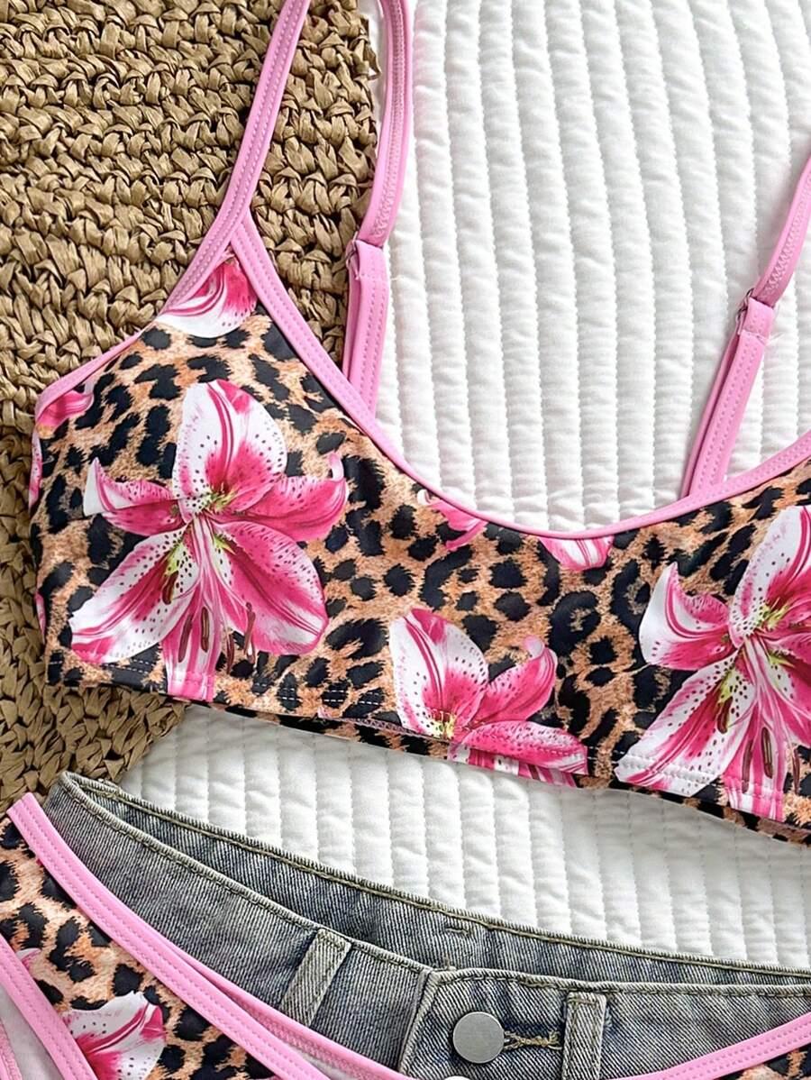 STRÓJ KĄPIELOWY DWUCZĘŚCIOWY  ANIMAL PRINT