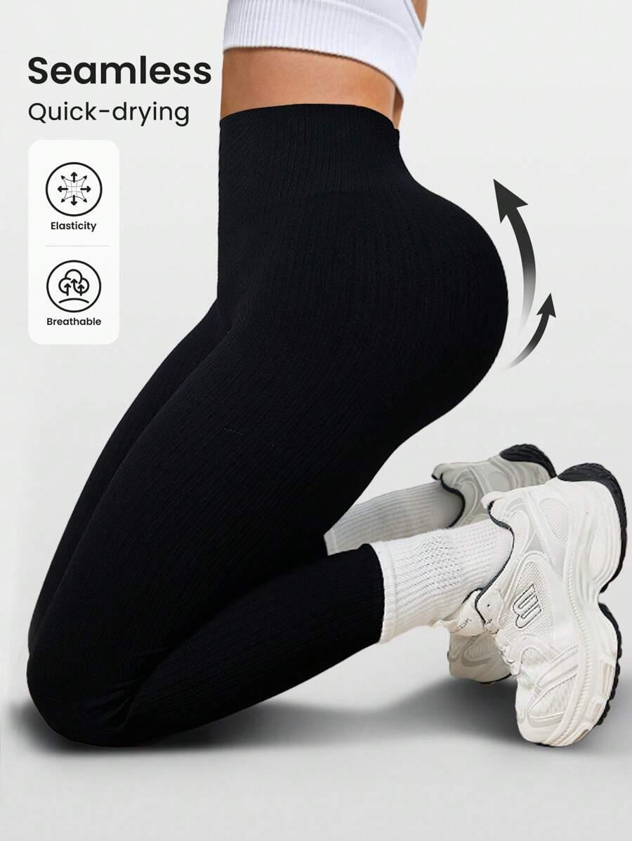 czarne legginsy sportowe 