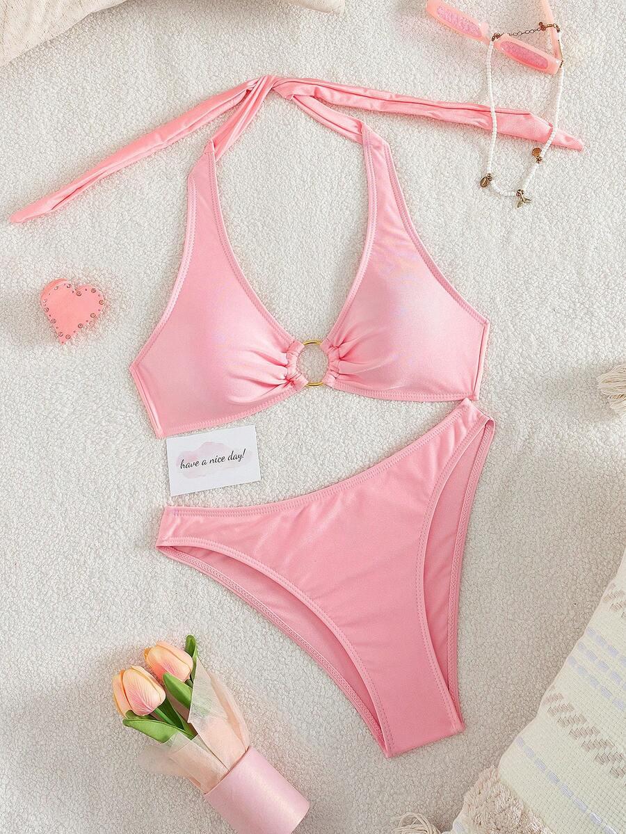 różowy gładki dół od bikini