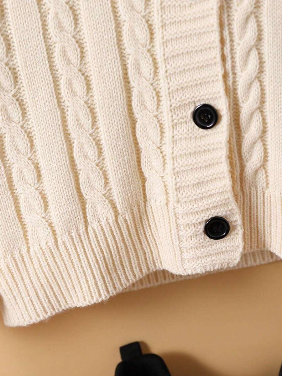 BEŻOWY SWETER GUZIKI