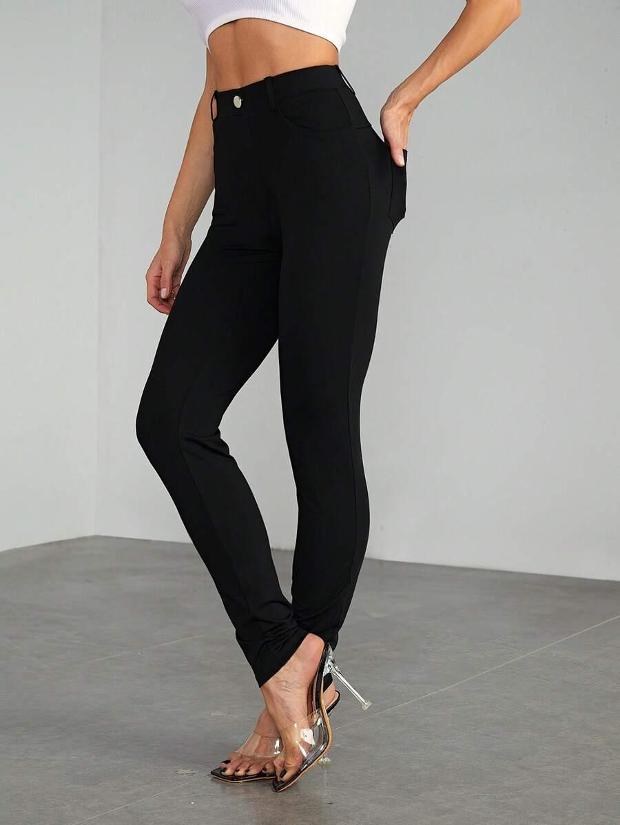 CZARNE LEGGINSY WYSOKI STAN