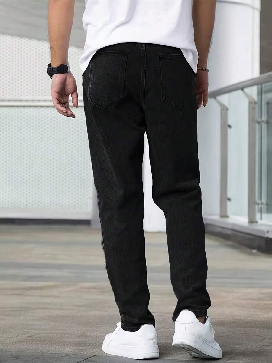 CZARNE SPODNIE JEANS