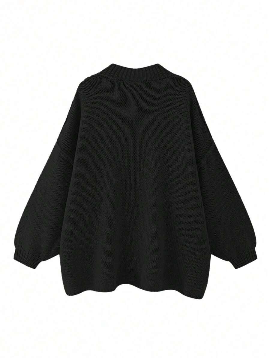 CZARNY SWETER KARDIGAN