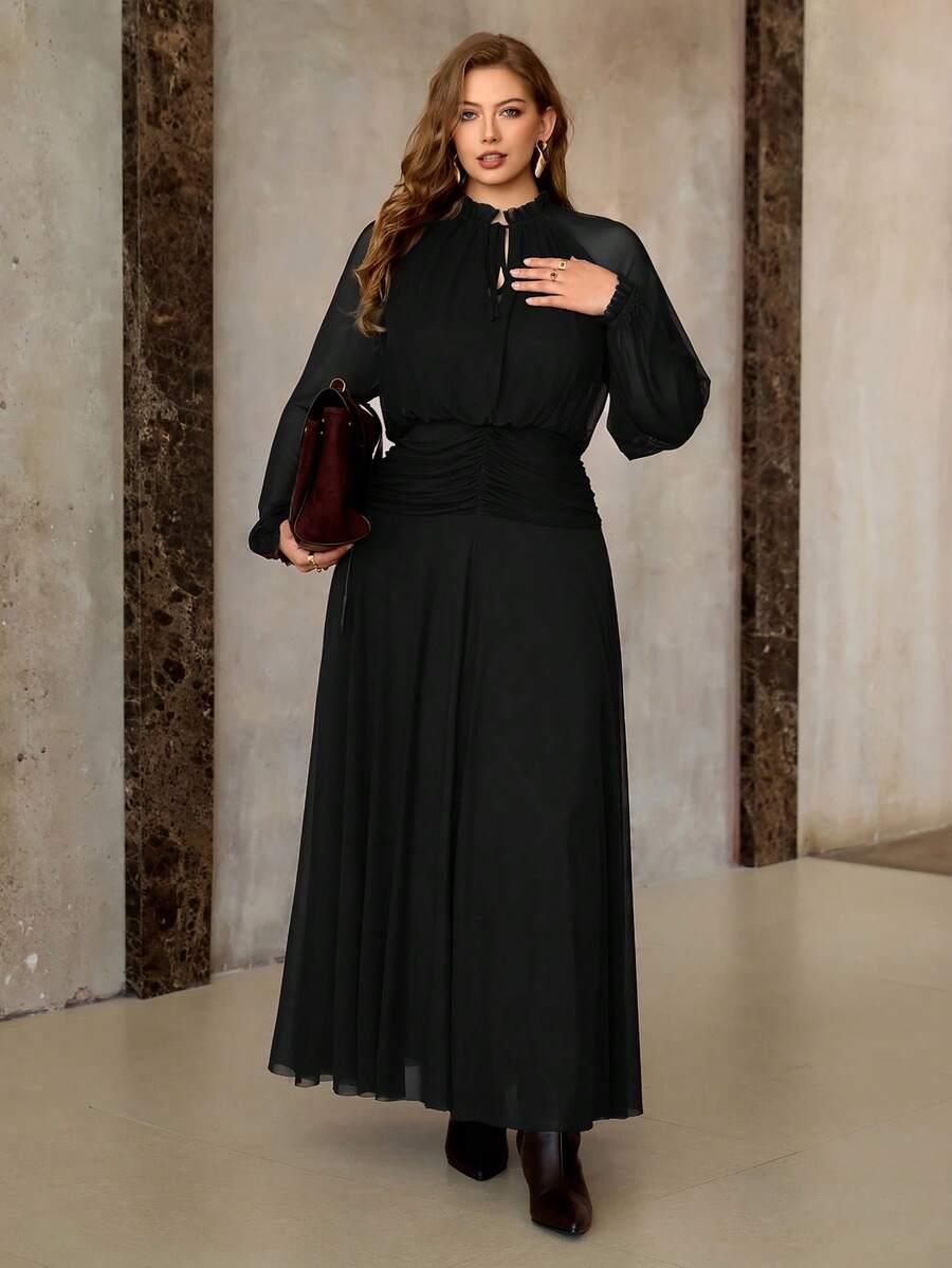 CZARNA MAXI SUKIENKA