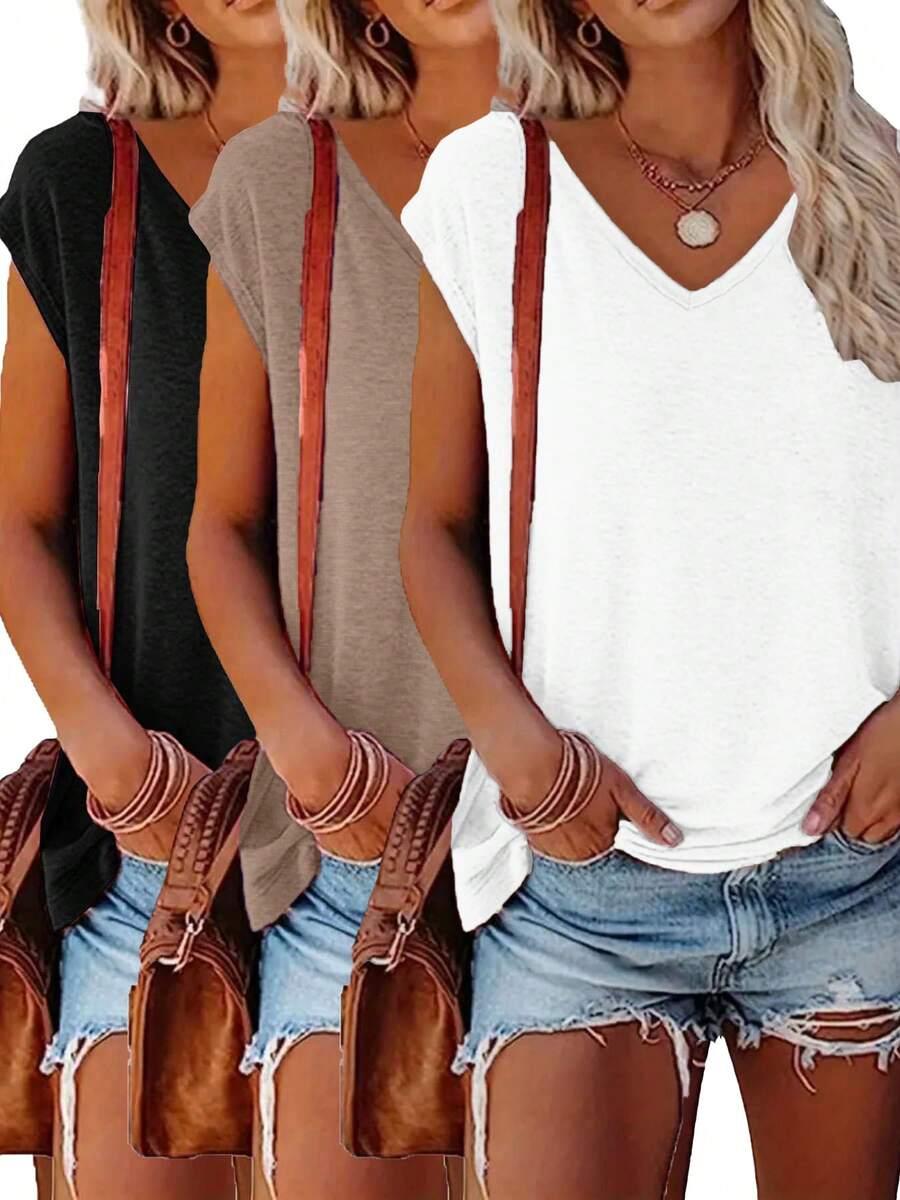 t-shirt v-neck 3-pack