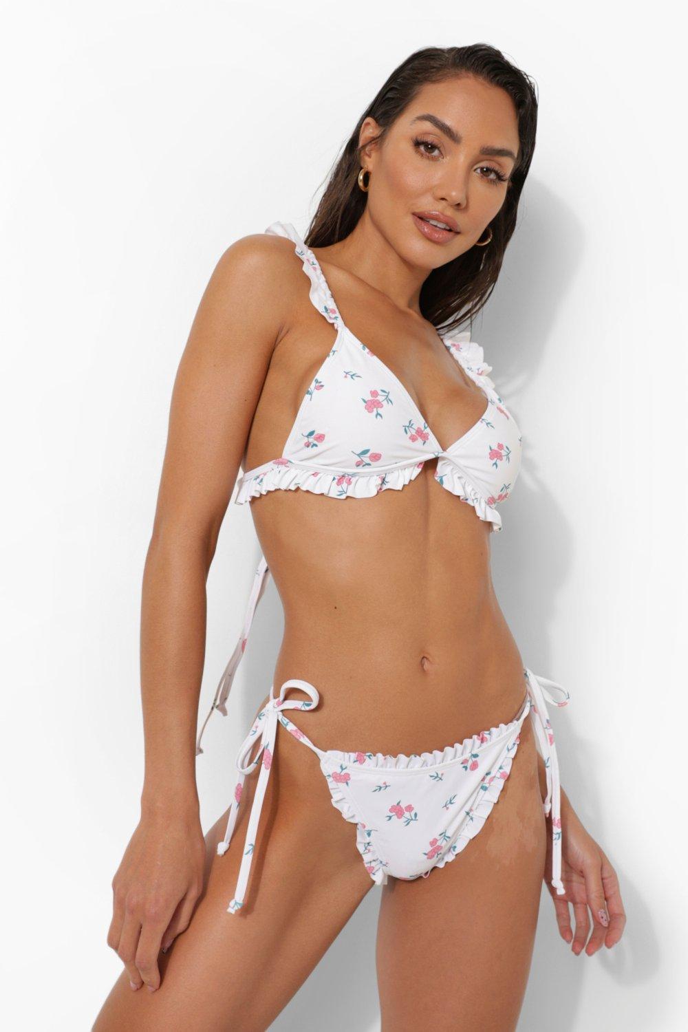 DÓŁ OD BIKINI WZÓR KWIATY