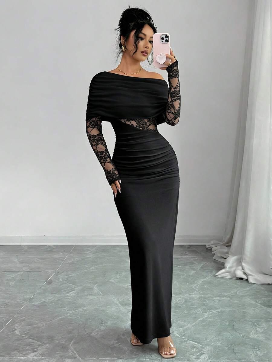 CZARNA MAXI SUKIENKA