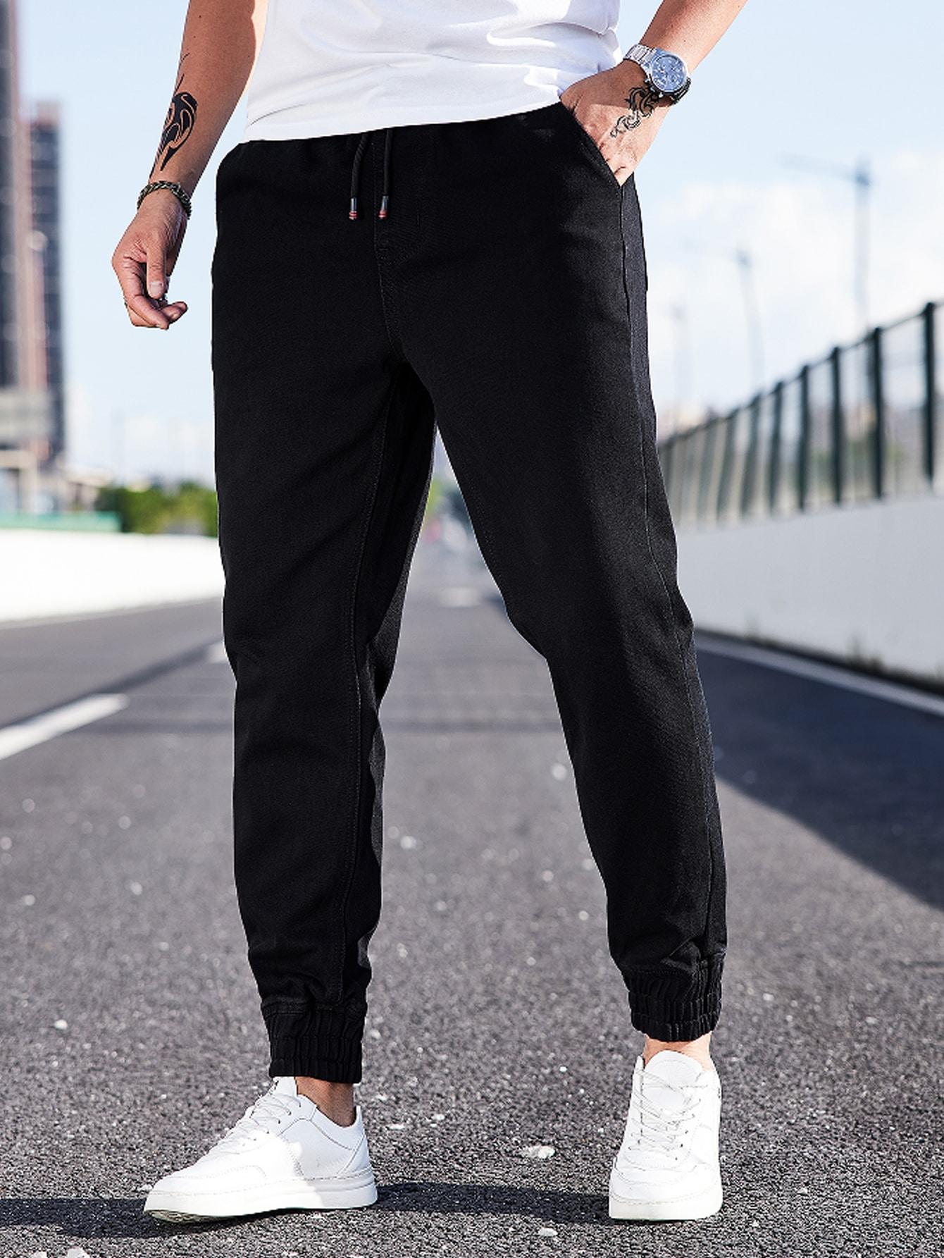 CZARNE SPODNIE JEANS