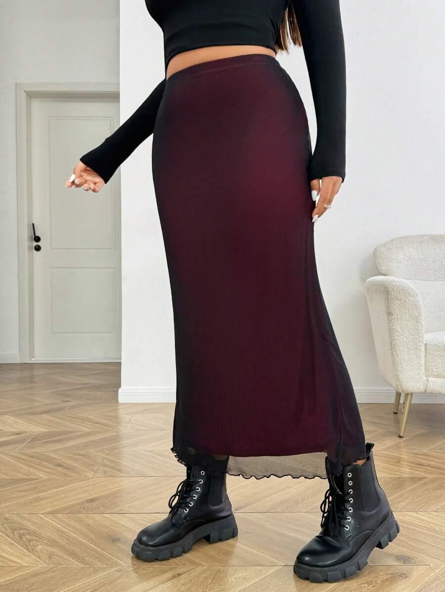 czarna maxi spódnica