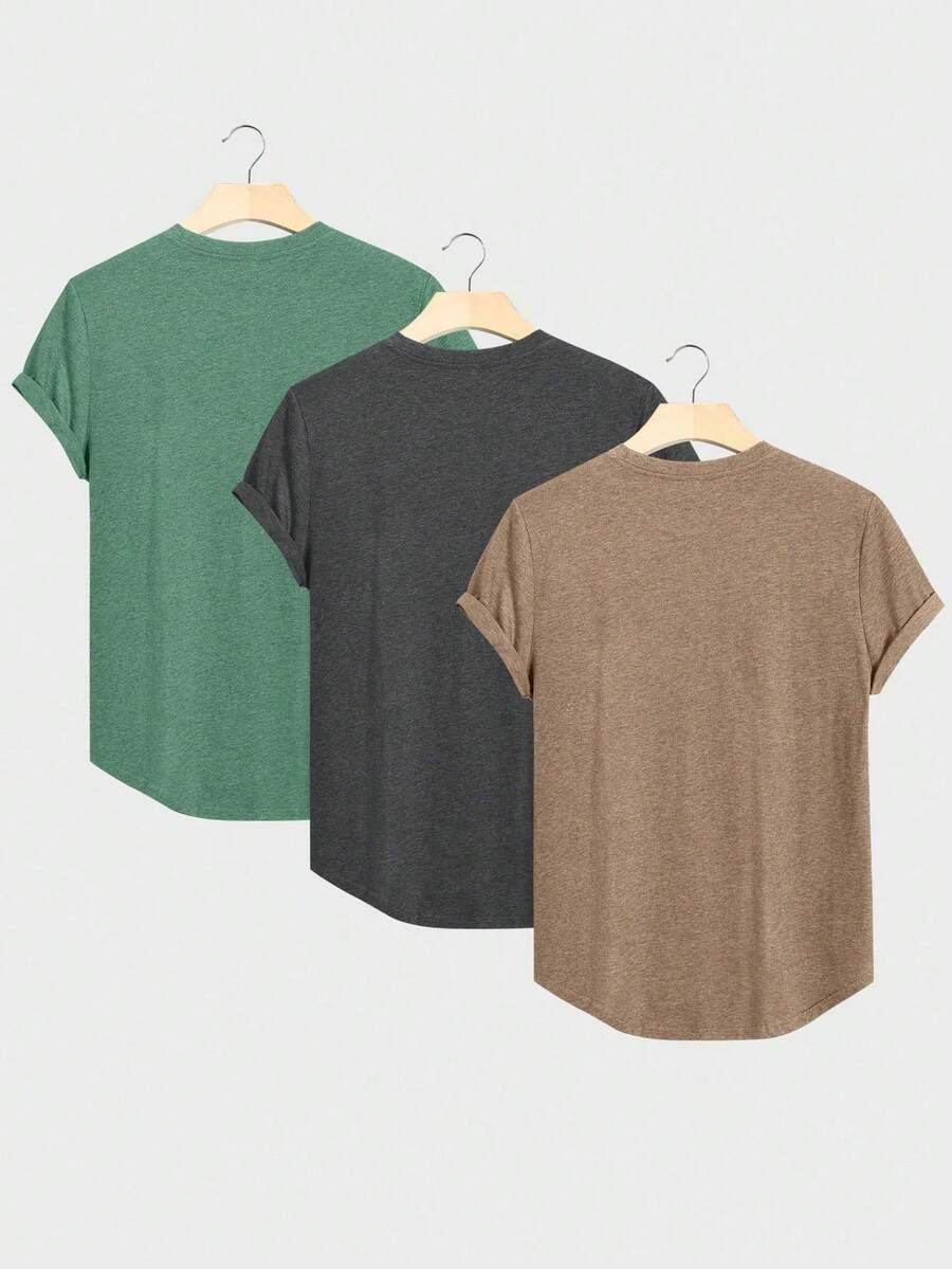 T-shirt okrągły dekolt 3-pack
