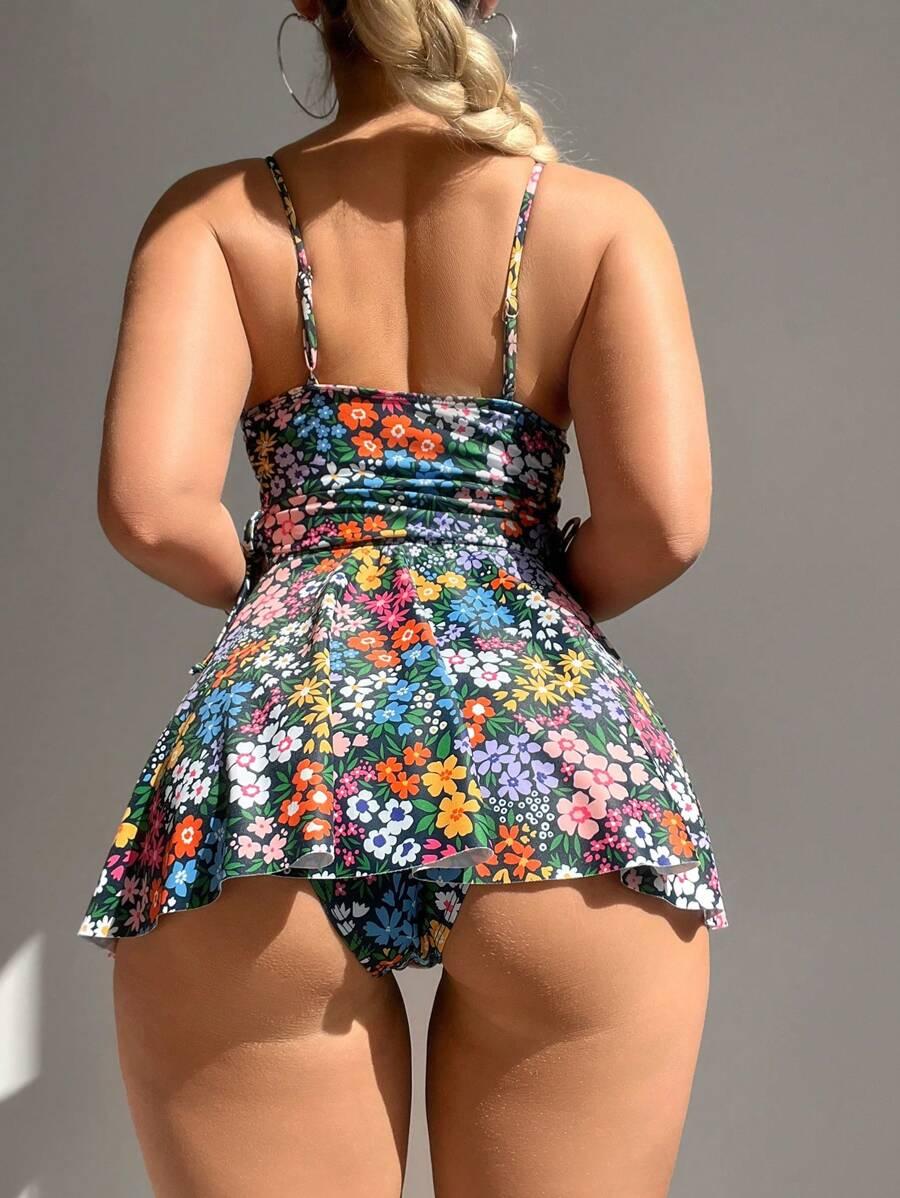 TANKINI DWUCZĘŚCIOWE DAMSKIE W KWIATY