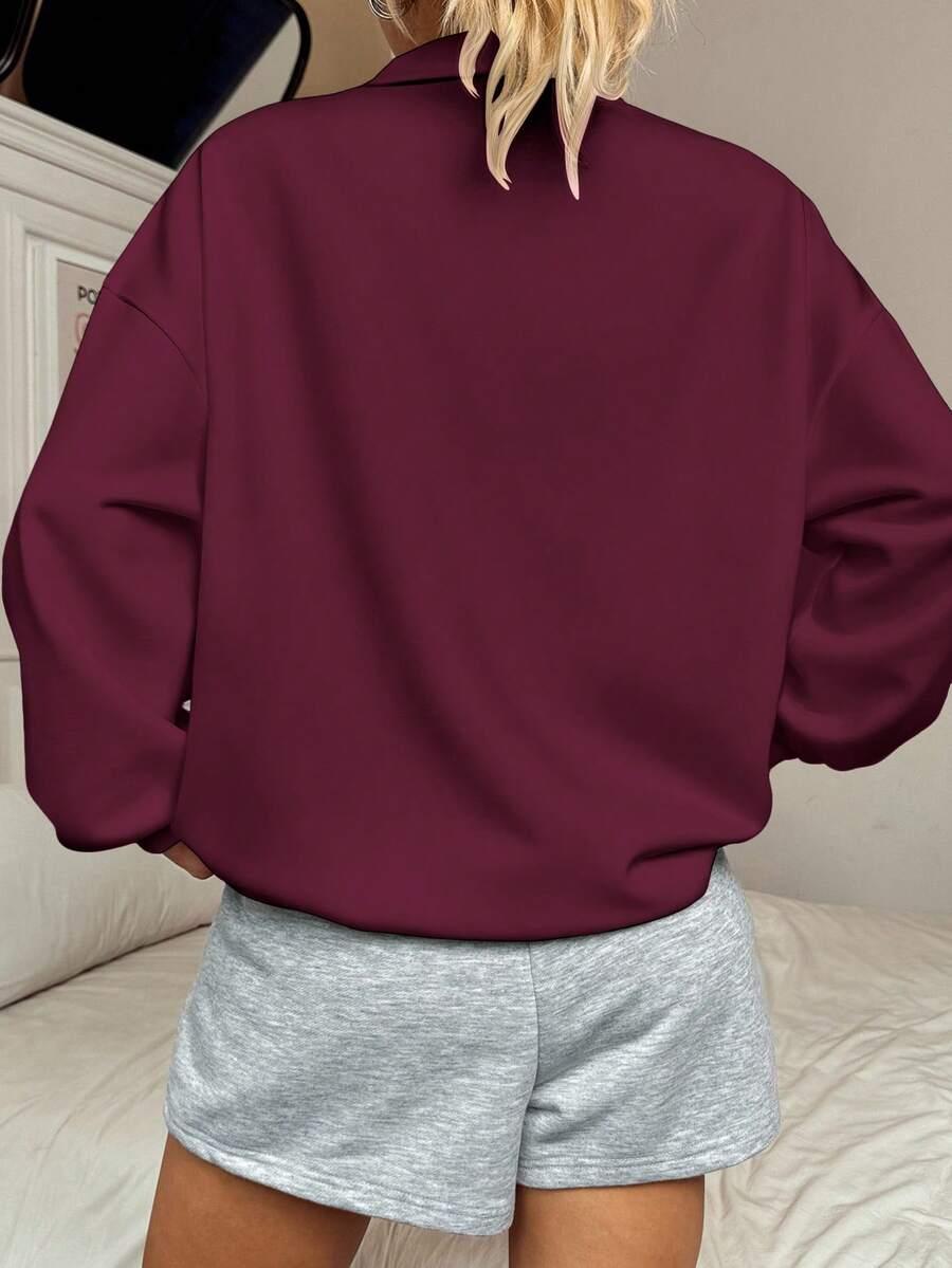 czerwona bluza casual