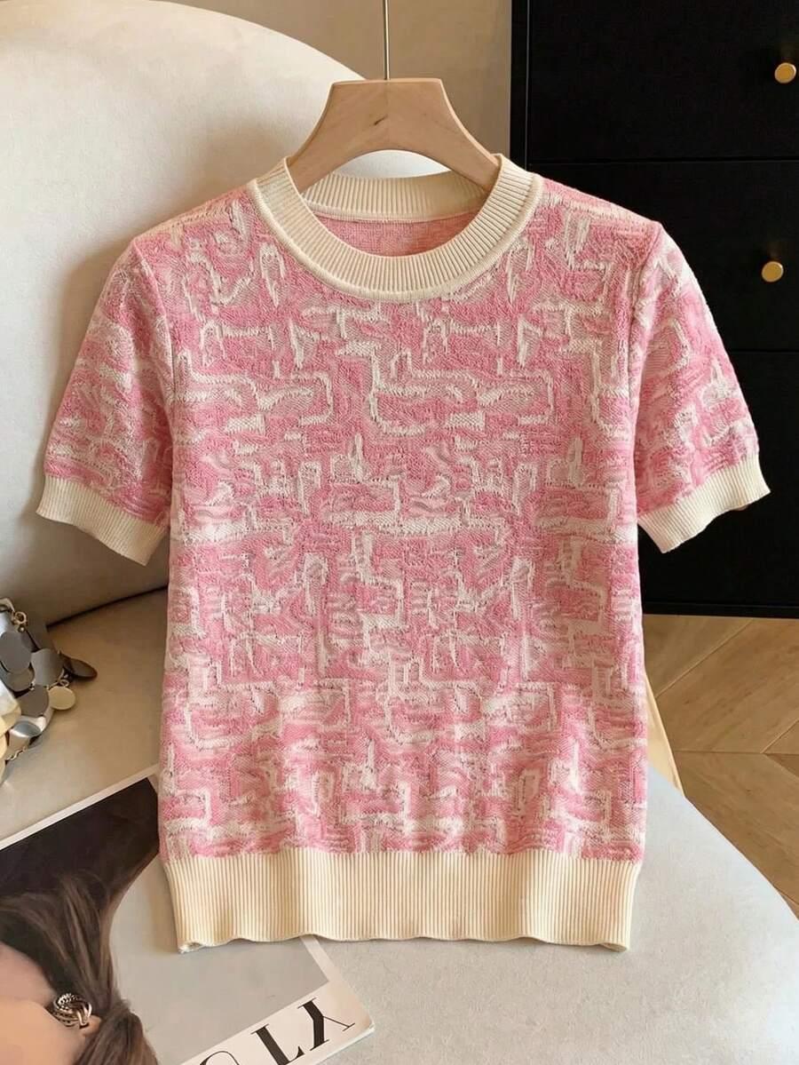 dzianinowy sweter wzór 