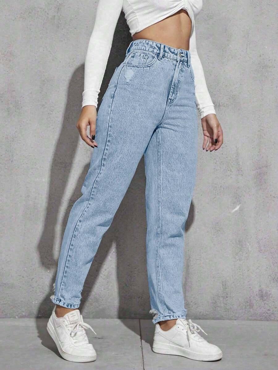 SPODNIE JEANS PRZETARCIA