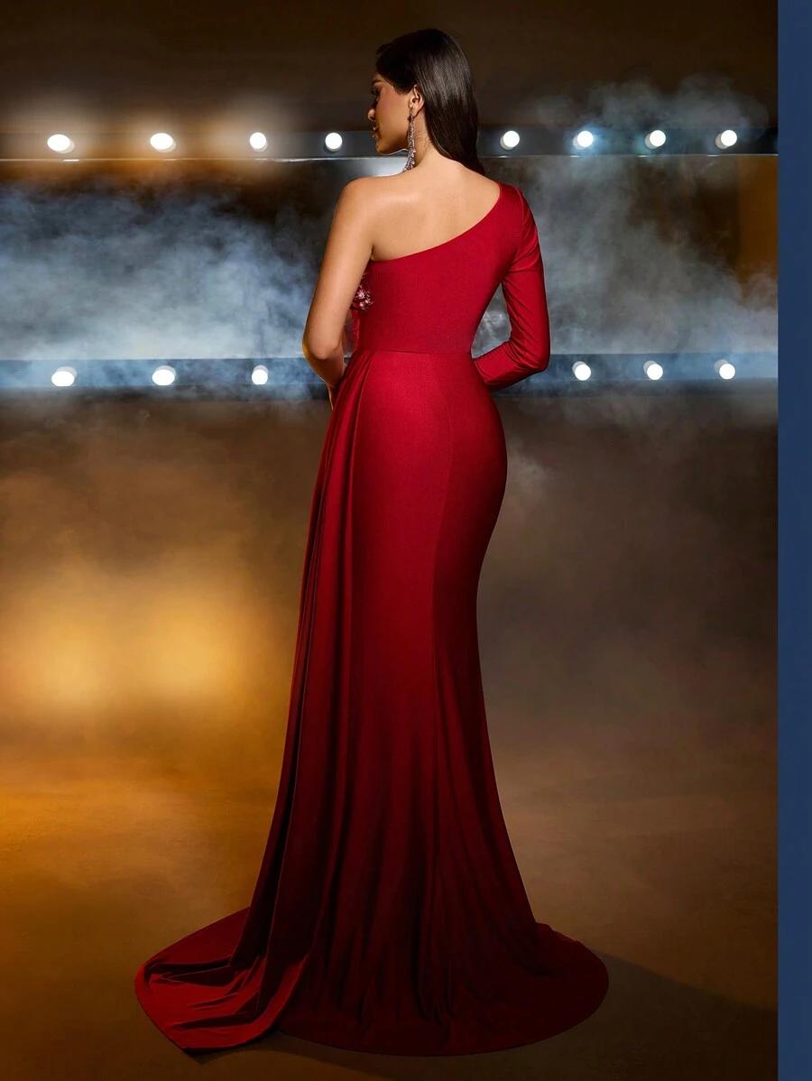 CZERWONA MAXI SUKIENKA 