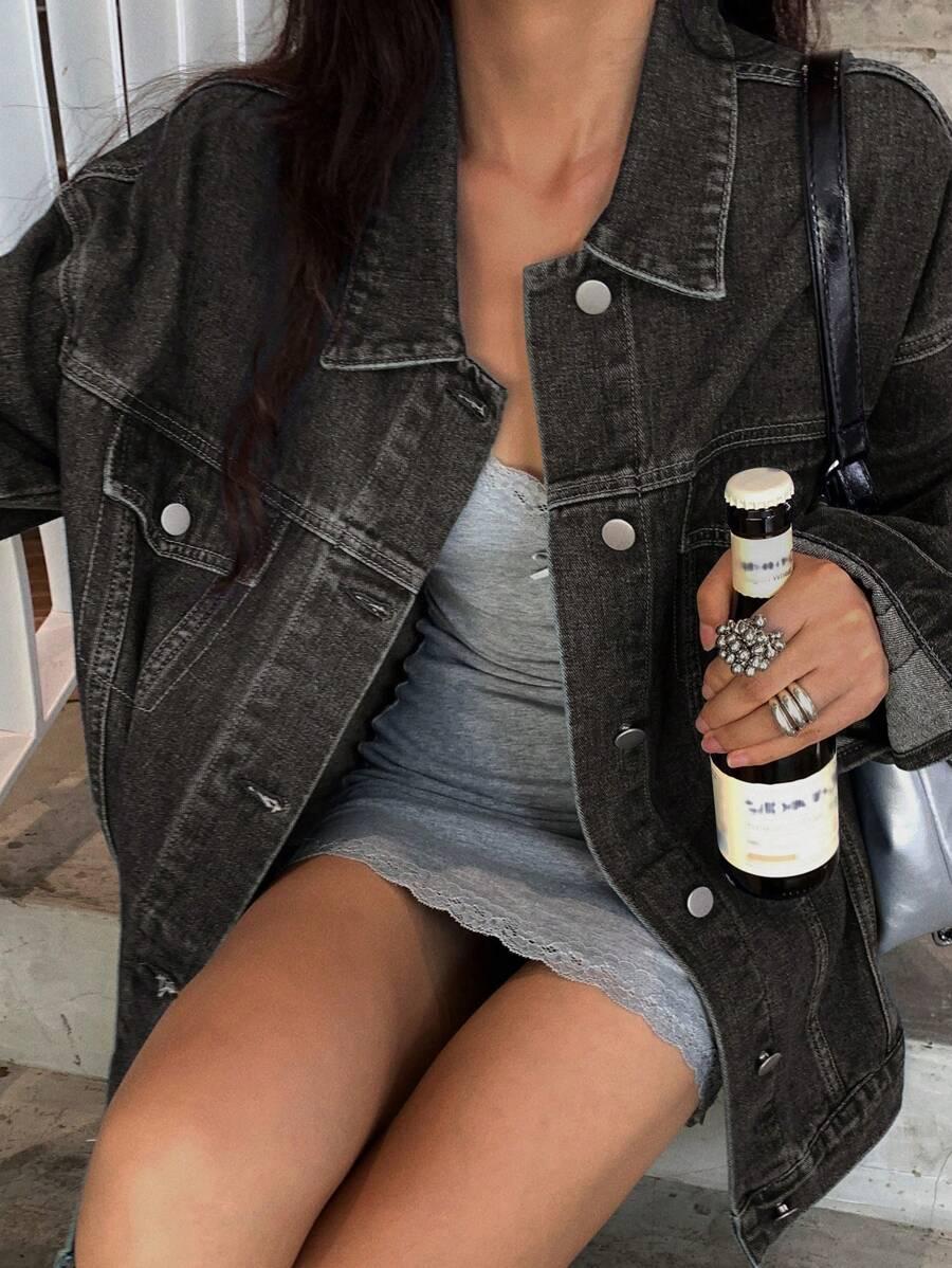 kurtka jeans guziki