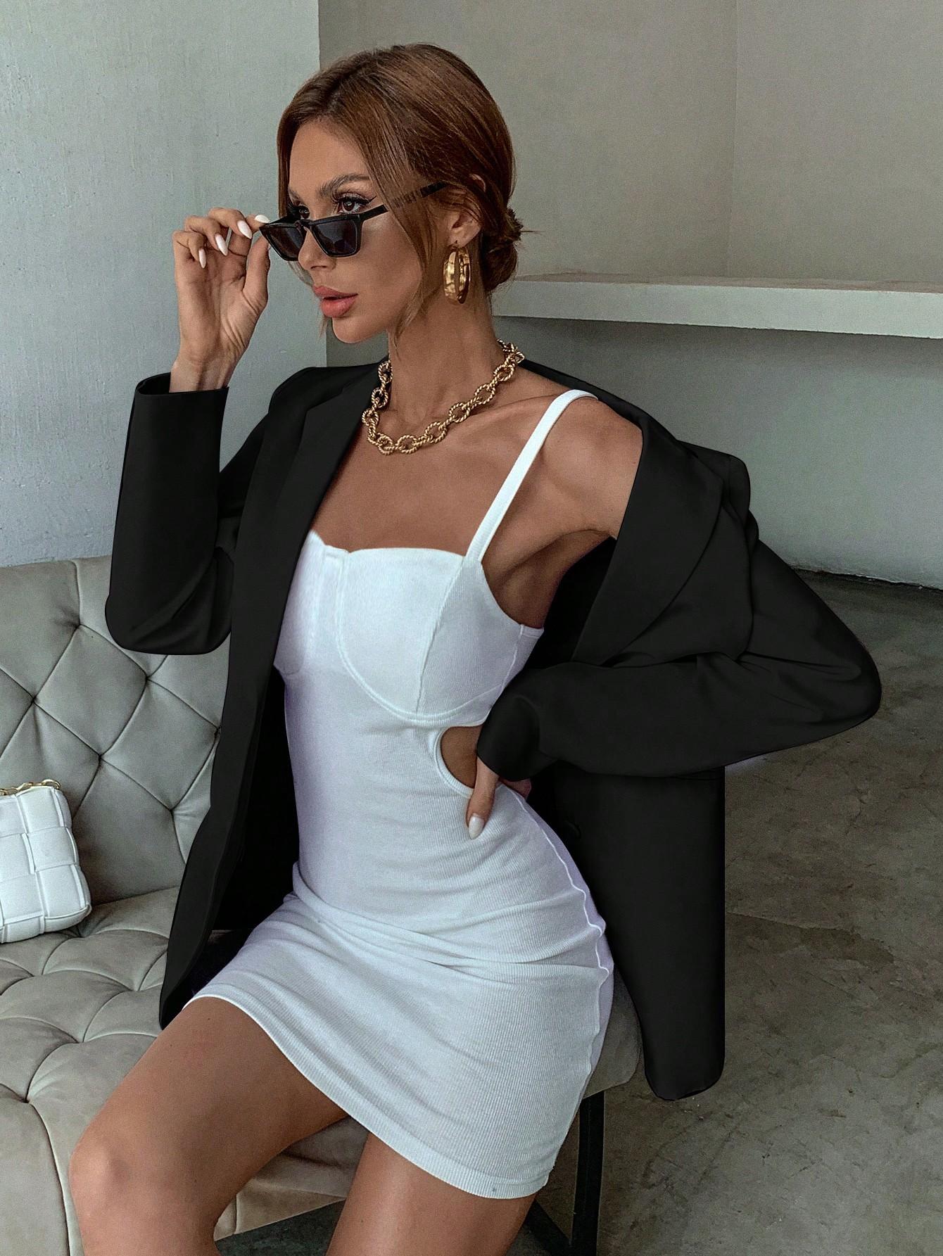 CZARNA ELEGANCKA MARYNARKA