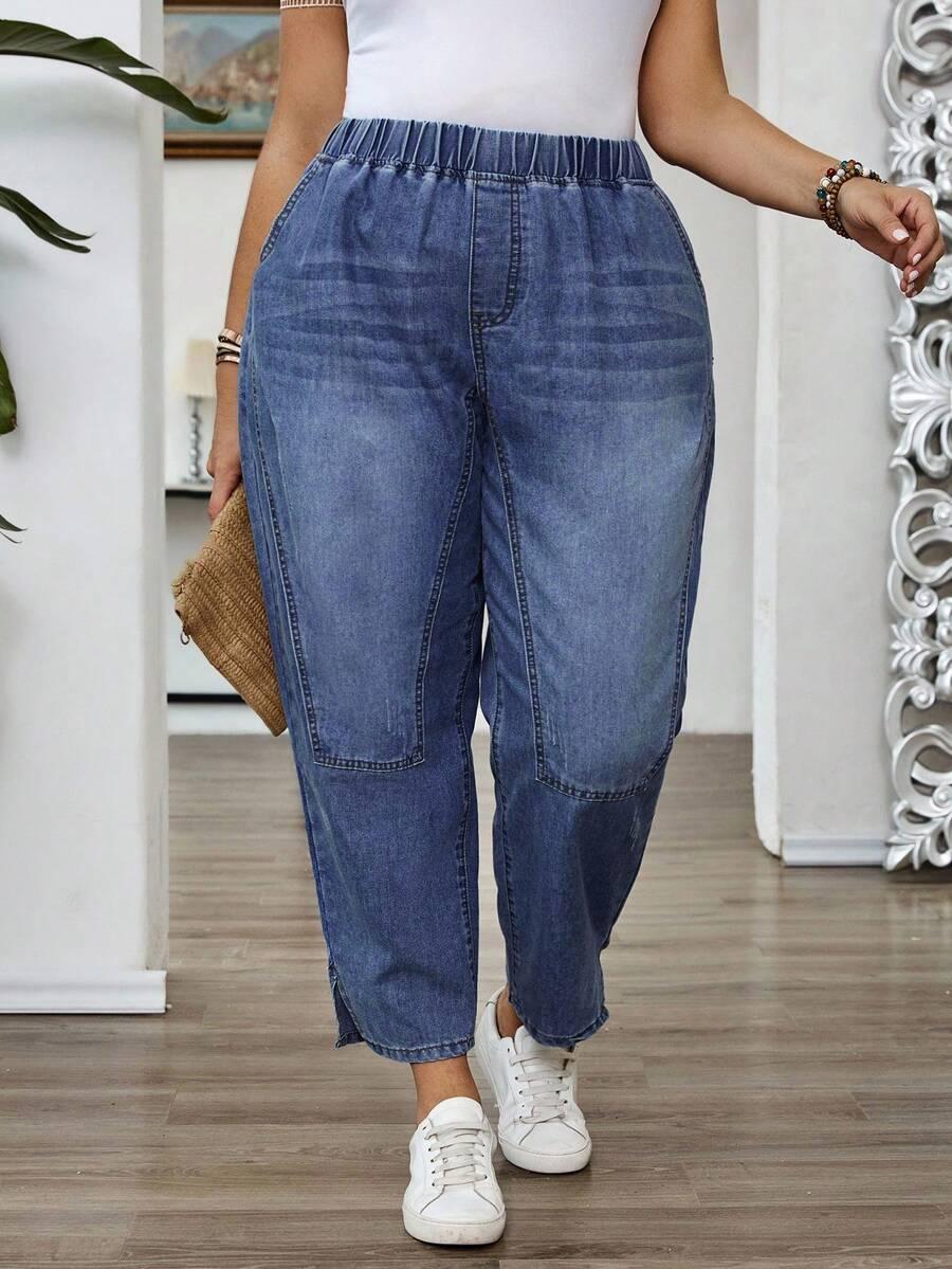 NIEBIESKIE SPODNIE JEANS