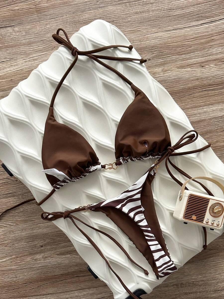 DWUCZĘŚCIOWY STRÓJ KĄPIELOWY animal print
