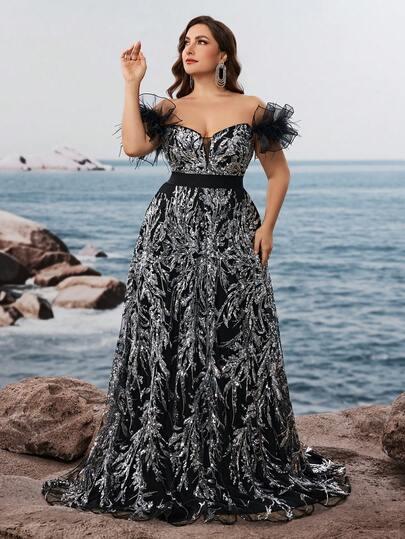 sukienka maxi cekiny
