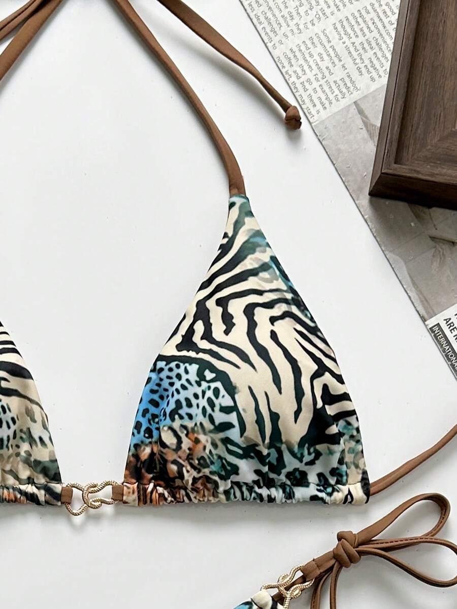 DWUCZĘŚCIOWY STRÓJ KĄPIELOWY ANIMAL PRINT