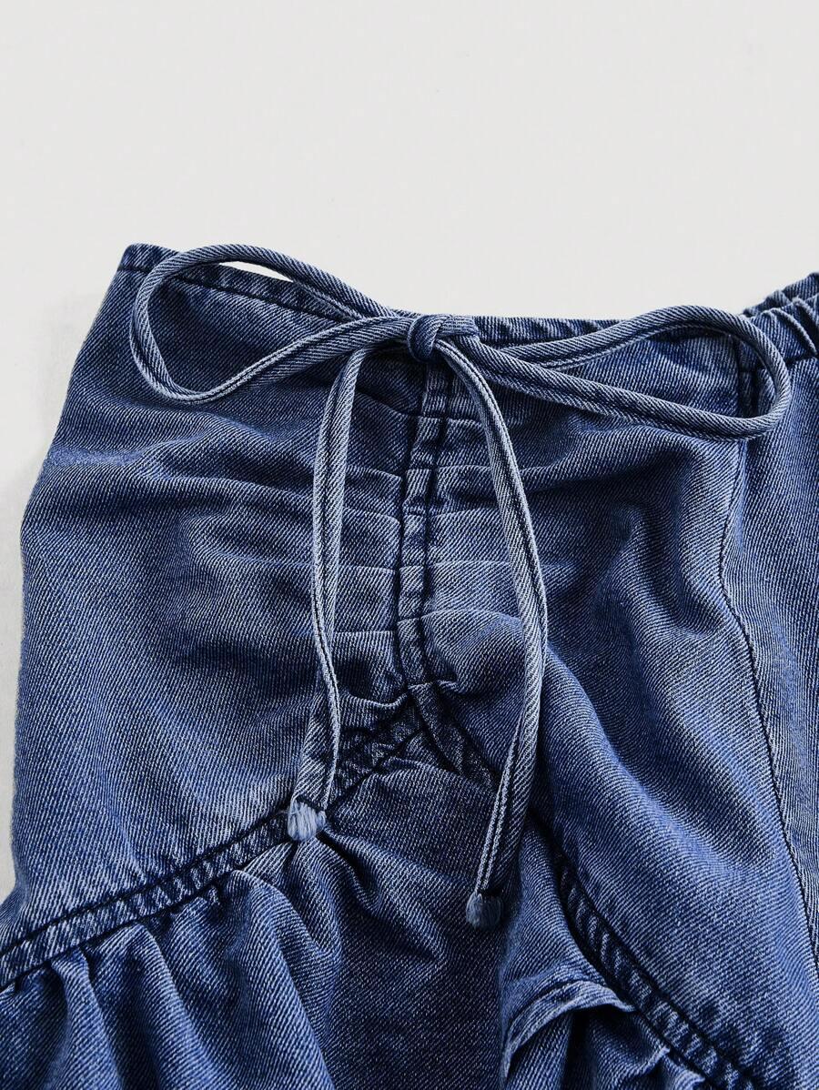 NIEBIESKA MAXI SPÓDNICA JEANS