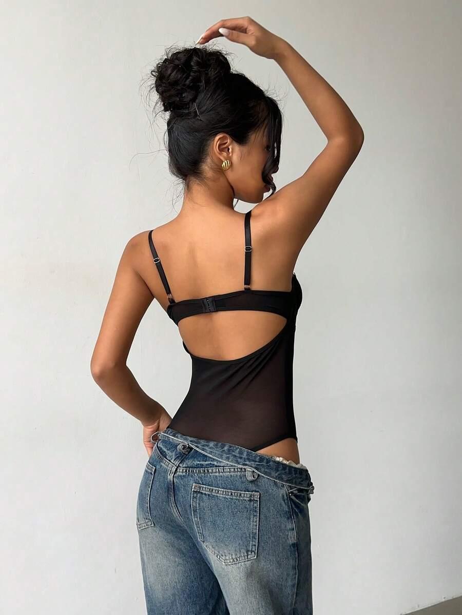 CZARNE BODY KORONKA