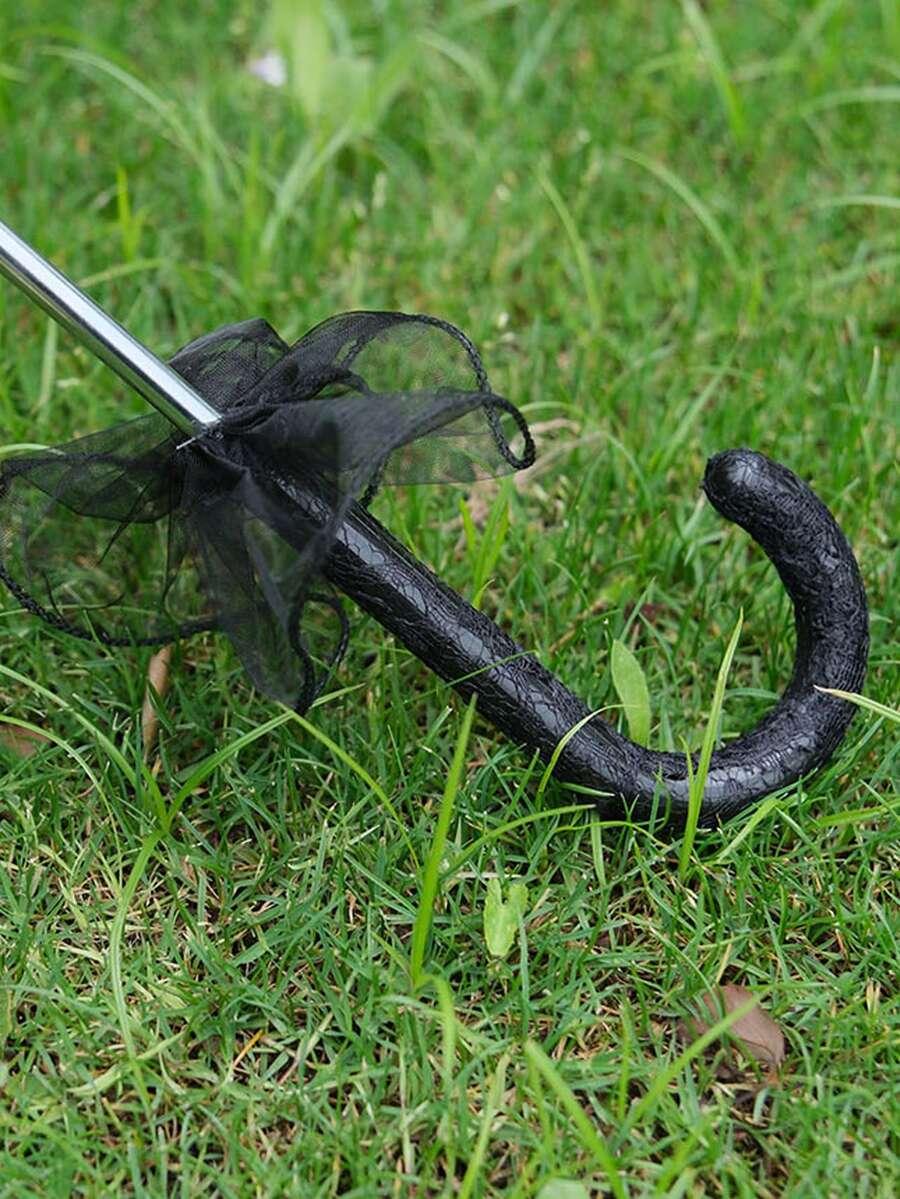 czarny parasol koronka