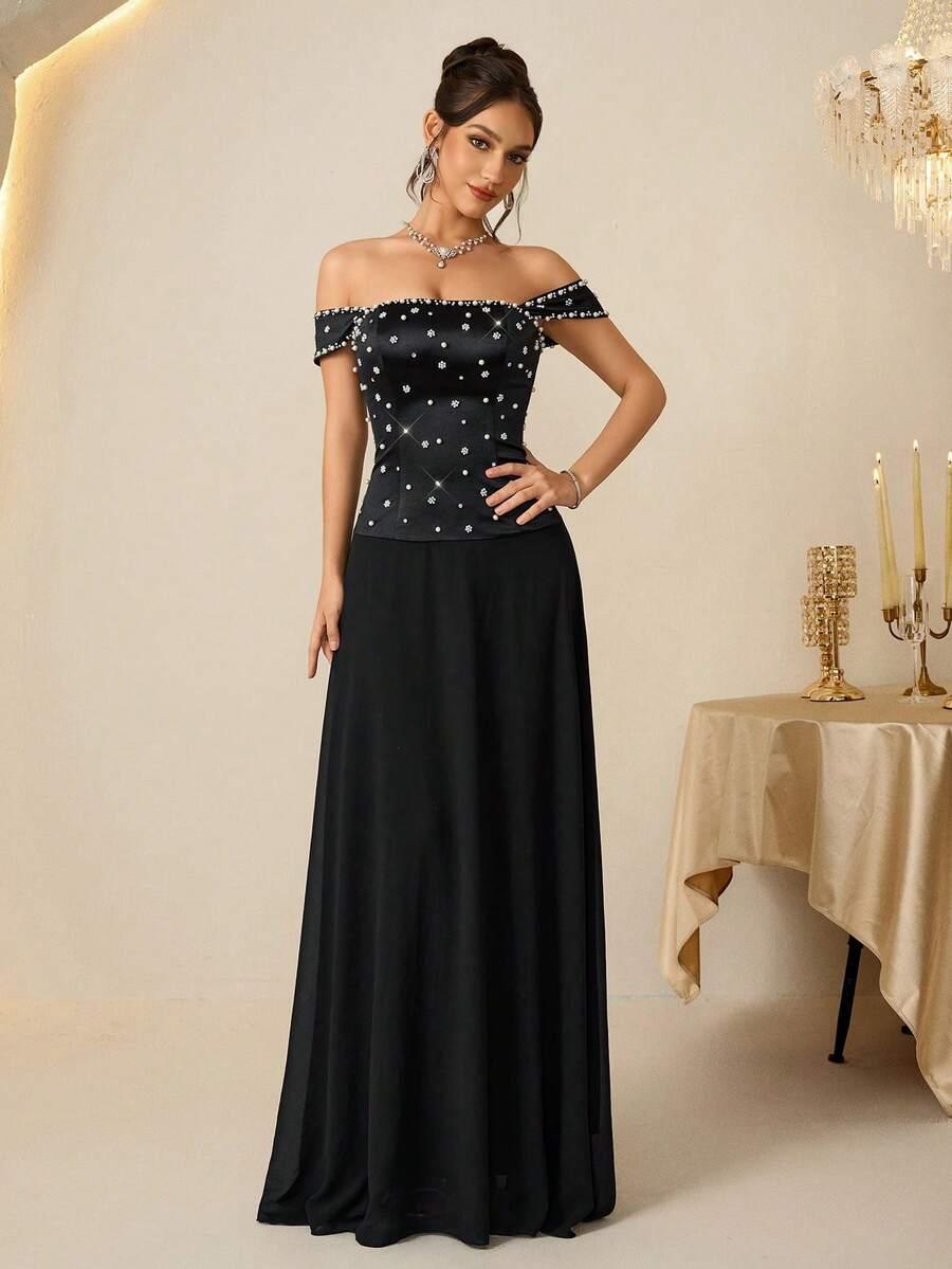 CZARNA MAXI SUKIENKA