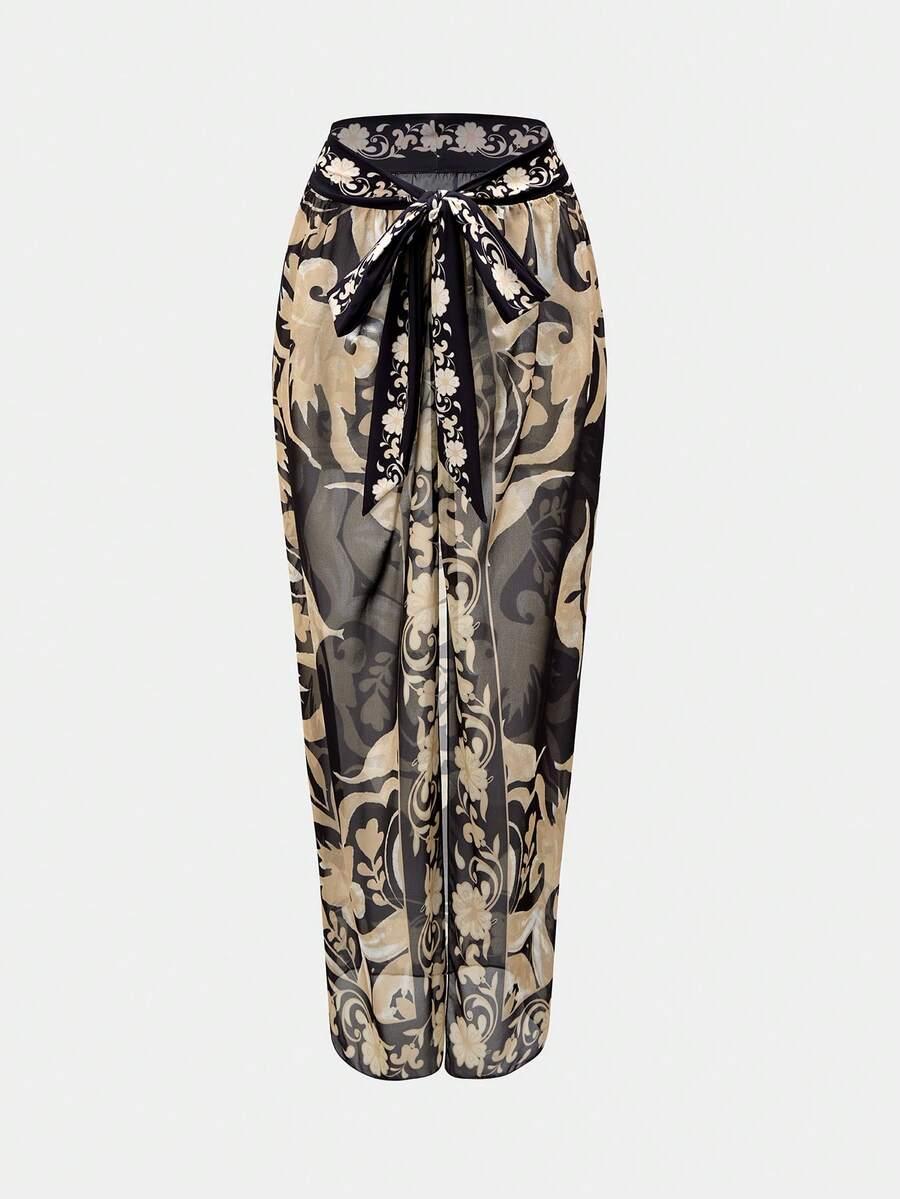dwuczęściowy strój kąpielwoy sarong komplet