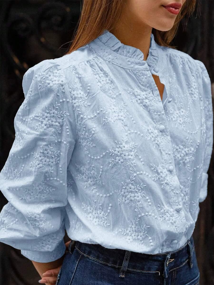 niebieska koszula guziki