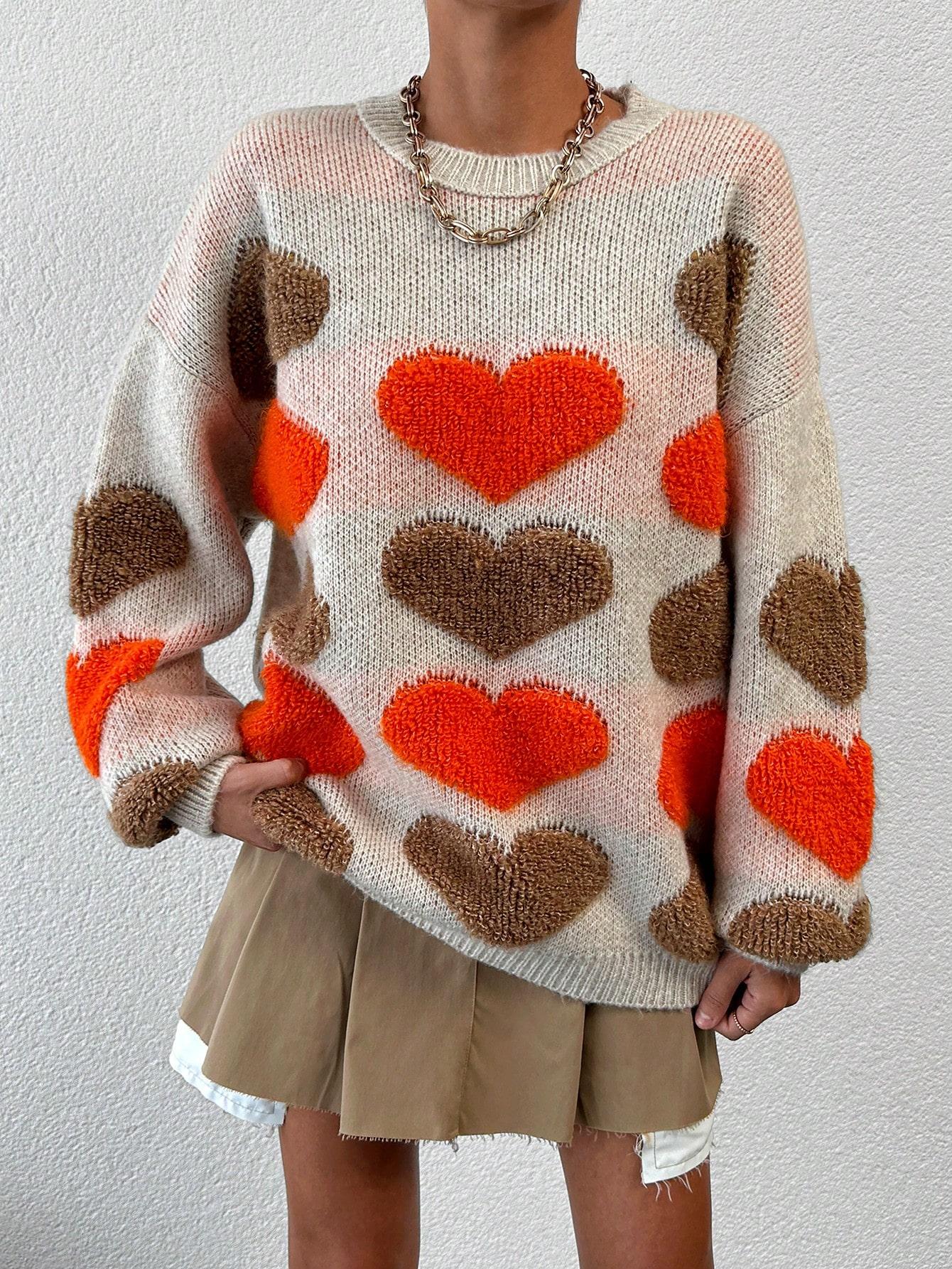 SWETER Z NADRUKIEM SERCA