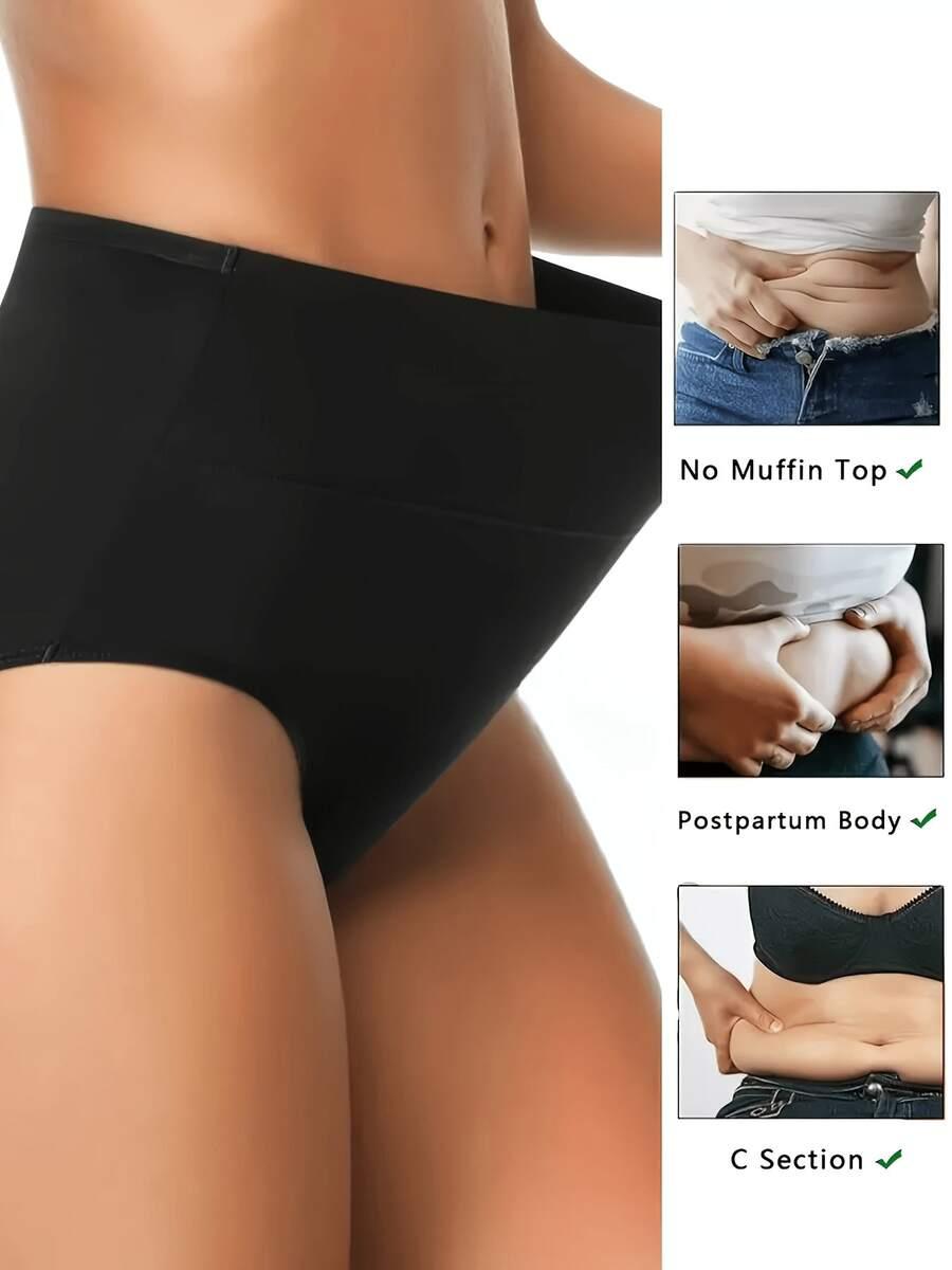 CZARNE MAJTKI WYSOKI STAN 4-pack