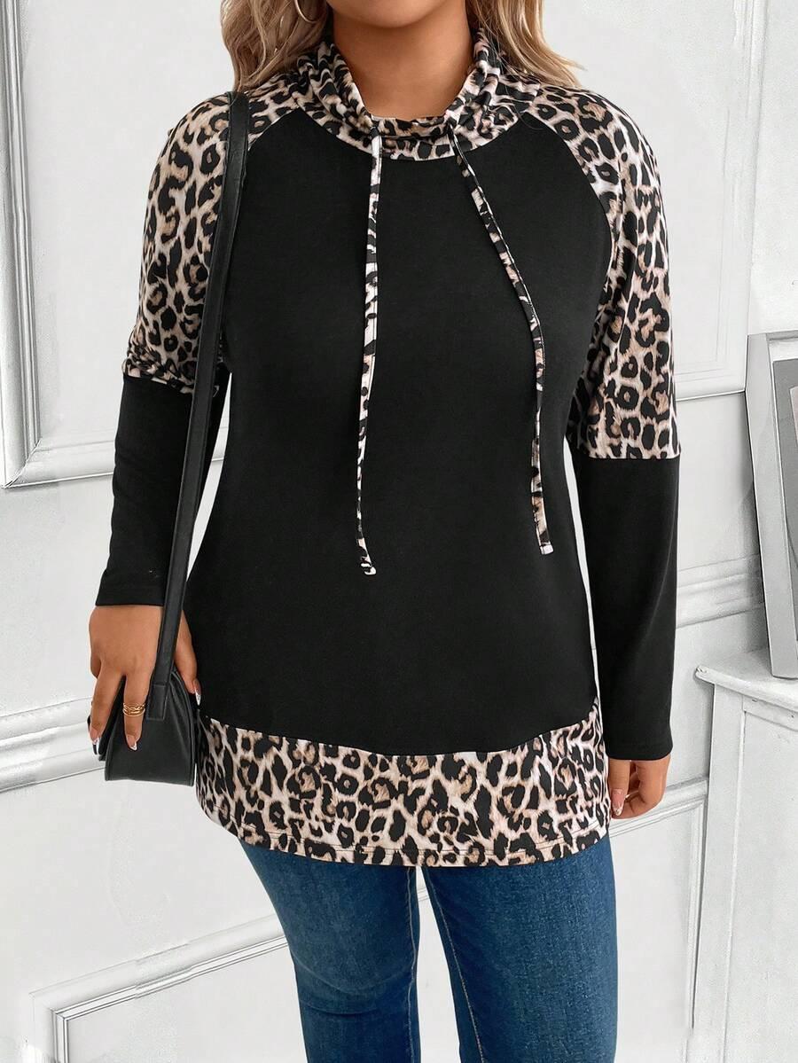 BLUZA ANIMAL PRINT ŁĄCZENIE
