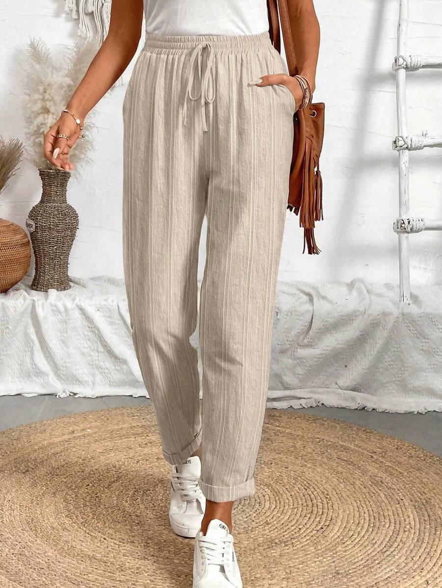  spodnie wysoki stan casual