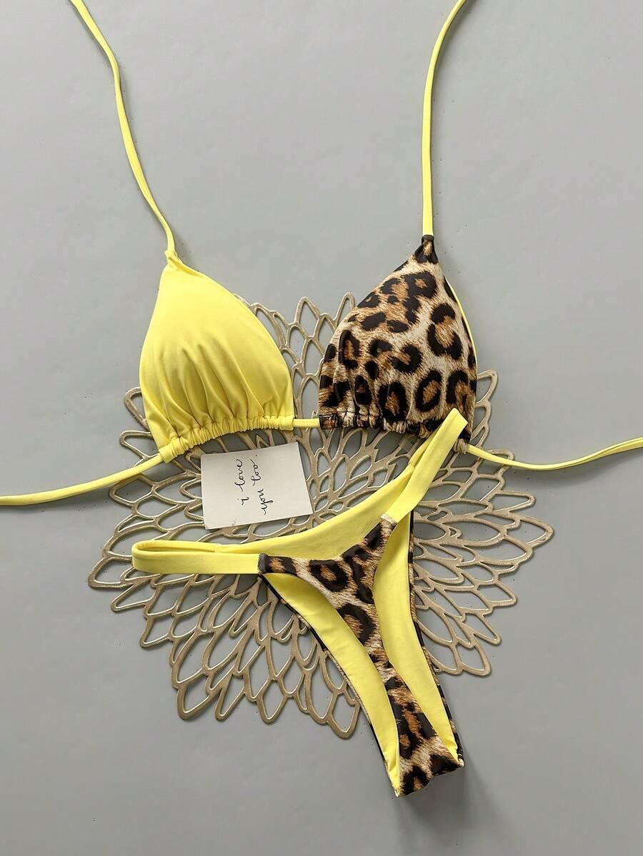 DWUCZĘŚCIOWY STRÓJ KĄPIELOWY ANIMAL PRINT