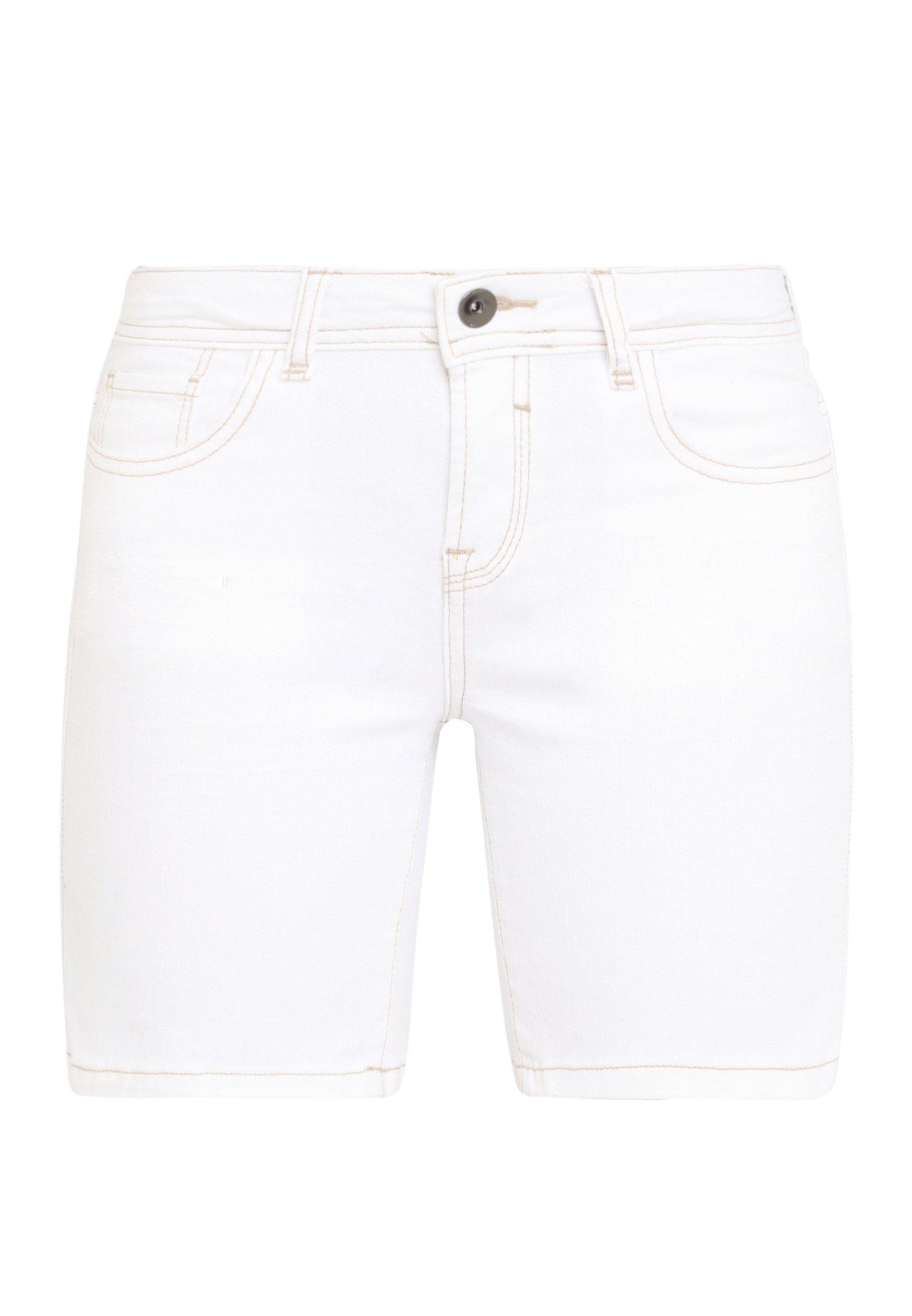 BIAŁE KRÓTKIE SPODENKI JEANS