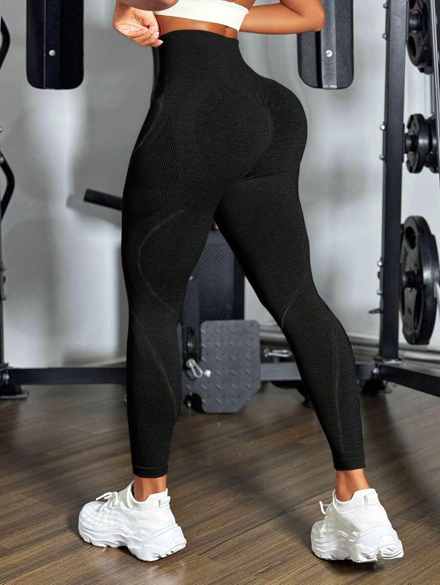 czarne legginsy sportowe 