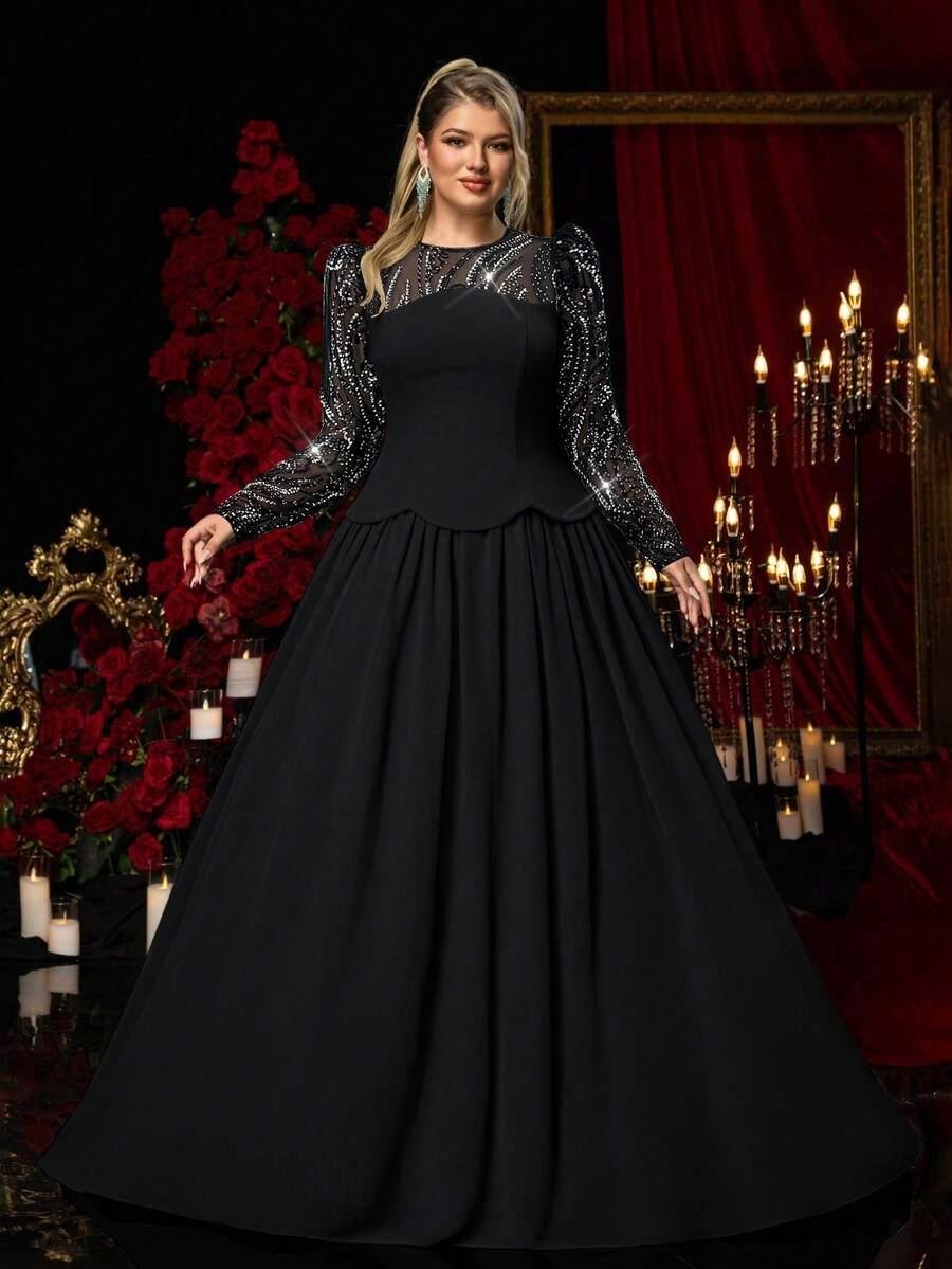 CZARNA MAXI SUKIENKA 