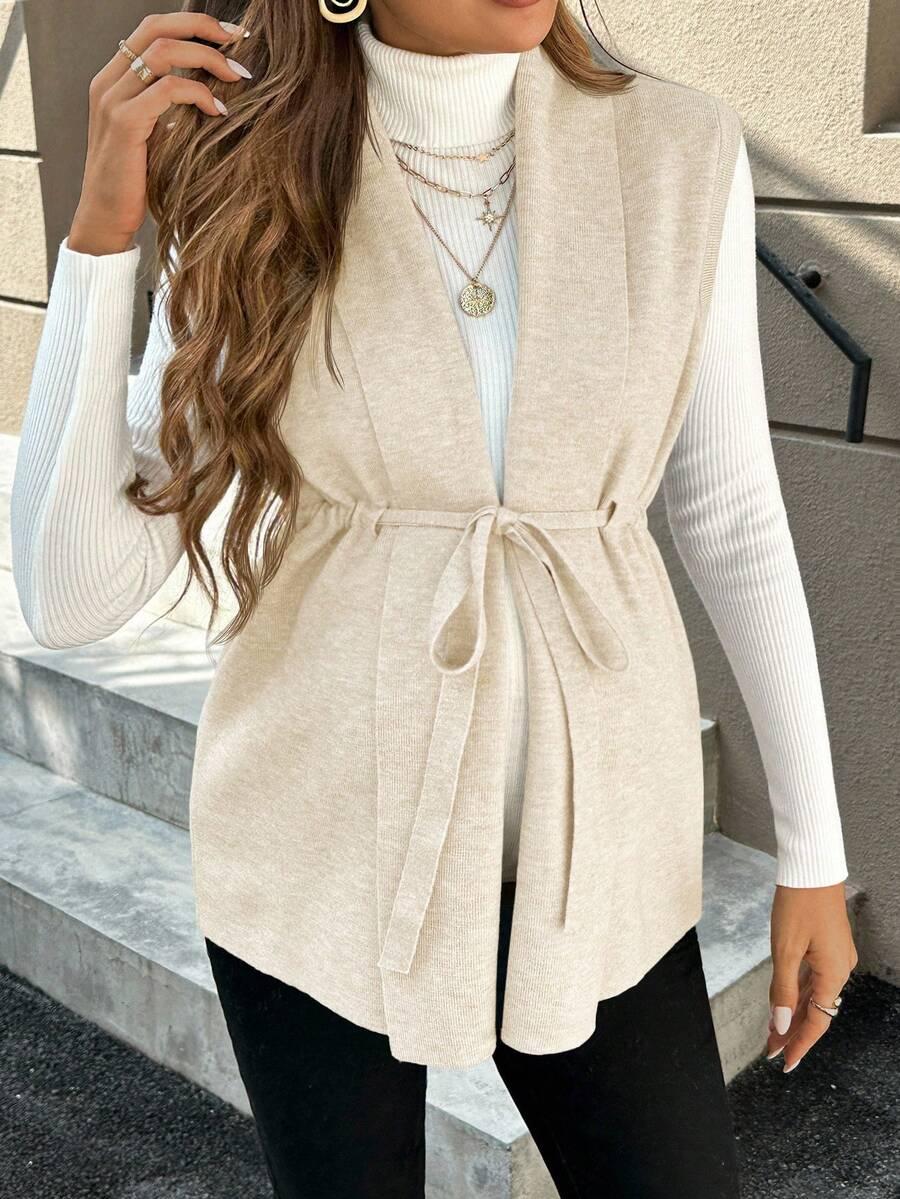 BEŻOWY SWETER CIĄŻOWY