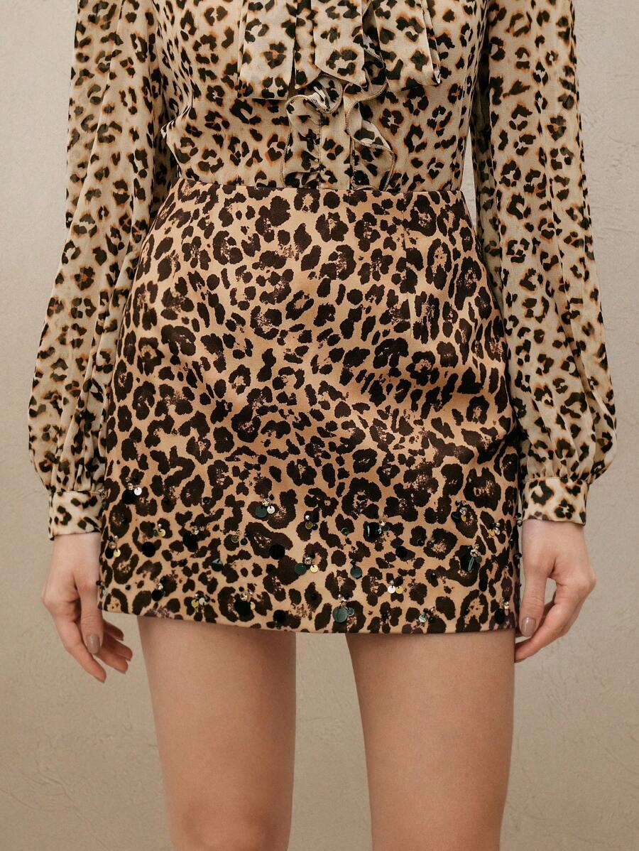 mini spódnica animal print