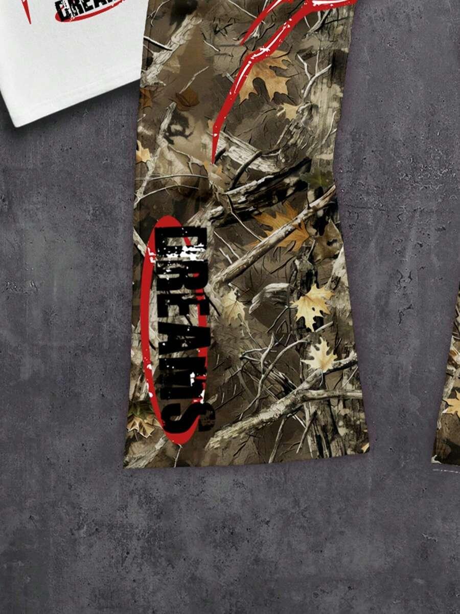 SPODNIE I T-SHIRT KOMPLET MĘSKI 