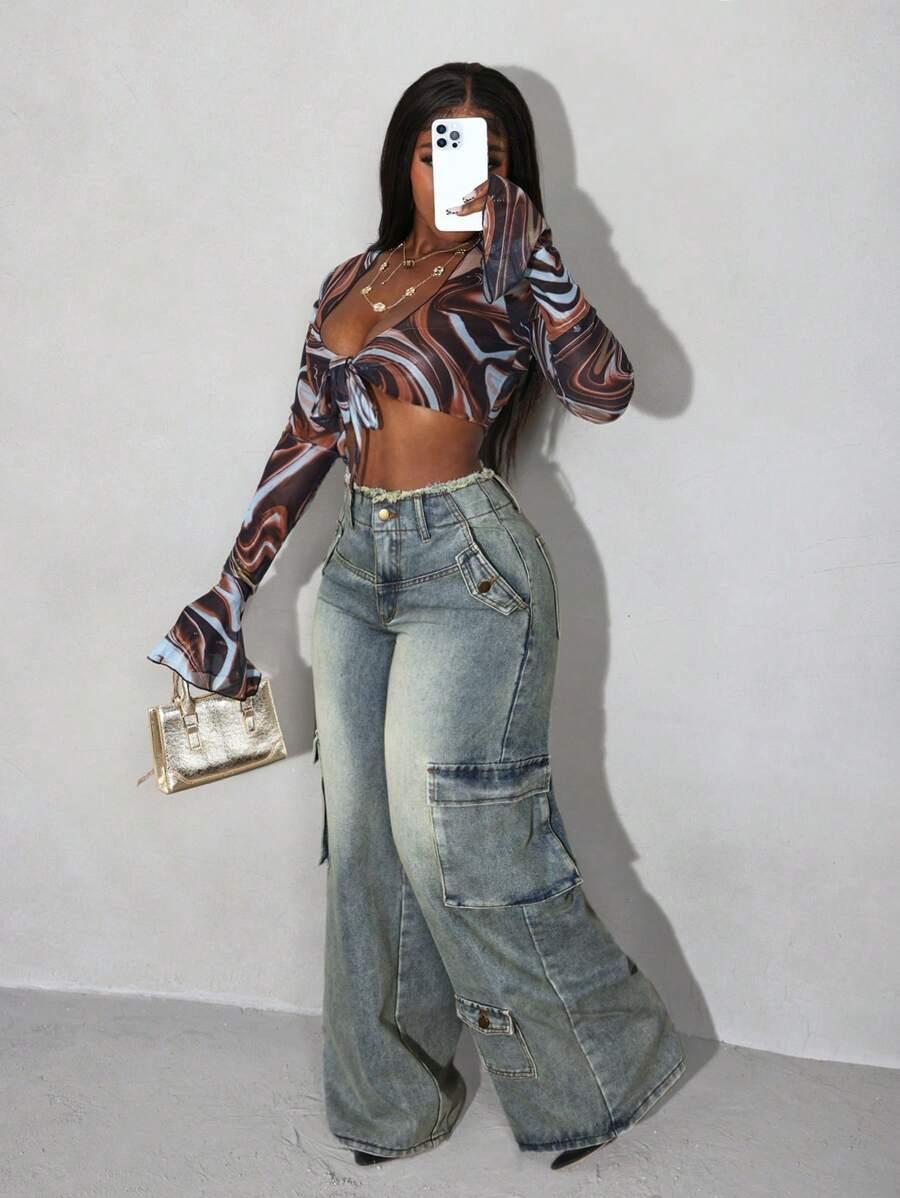 NIEBIESKIE SPODNIE JEANS KIESZENIE
