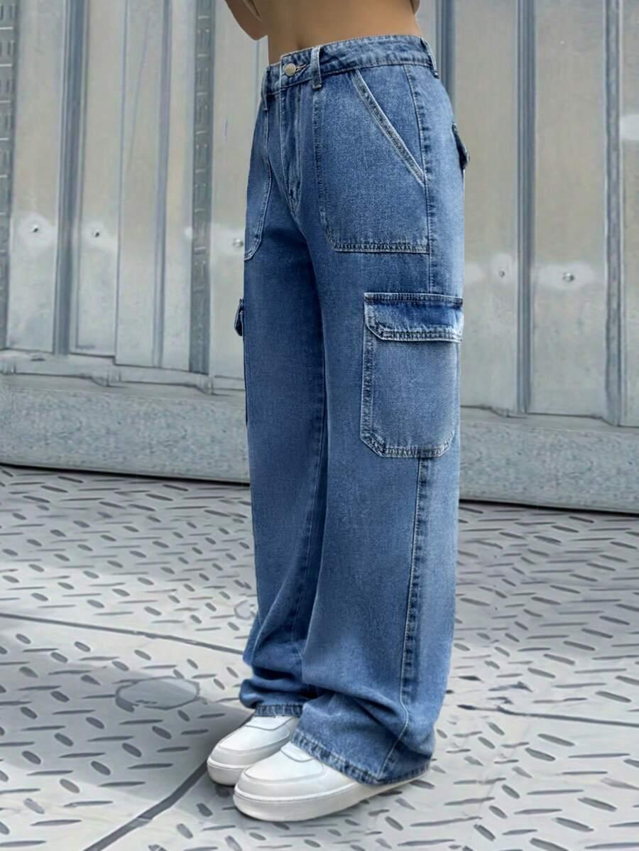 NIEBIESKIE SPODNIE JEANS