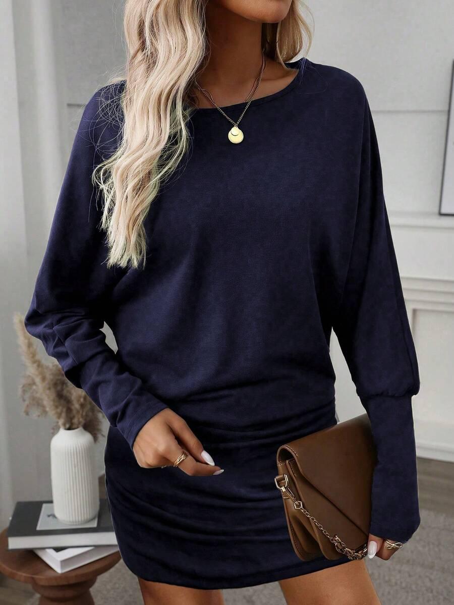 niebieska mini sukienka 