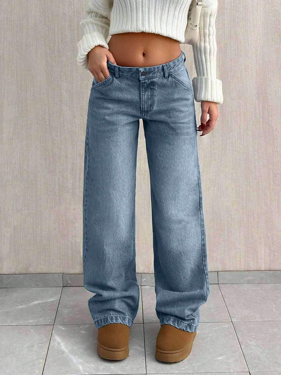 NIEBIESKIE SPODNIE JEANS