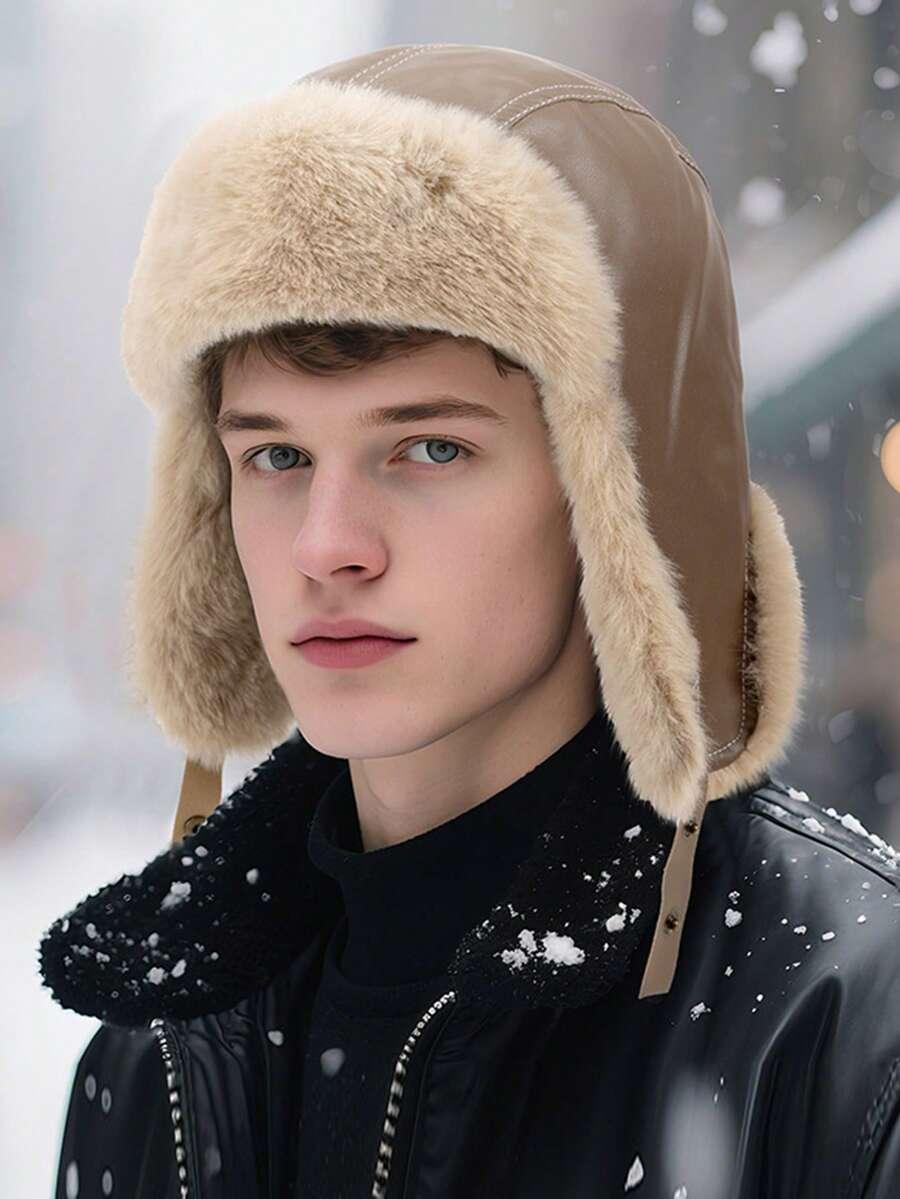 brązowa czapka uszatka
